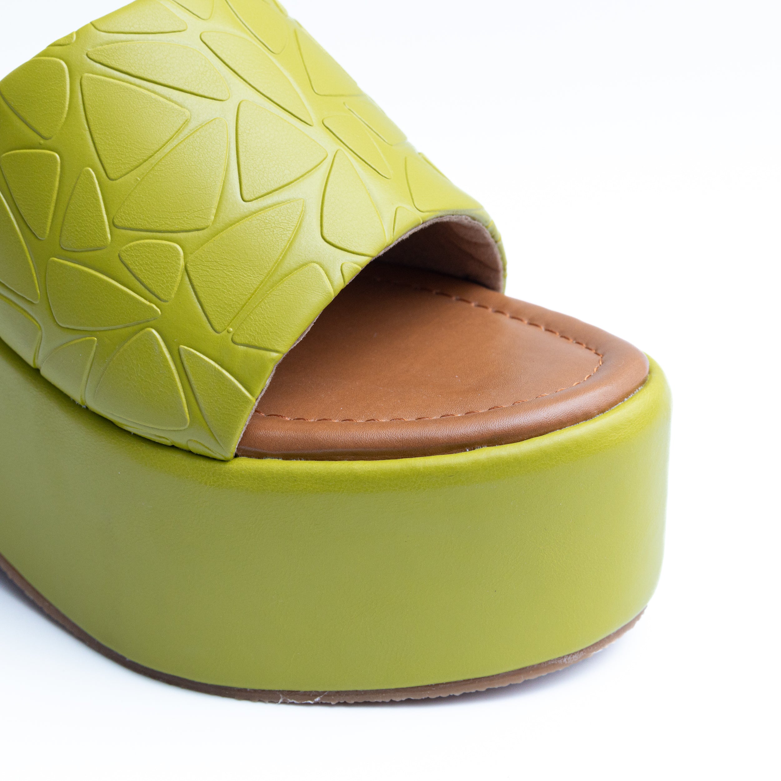 Quilted Chunky Platforms - Green