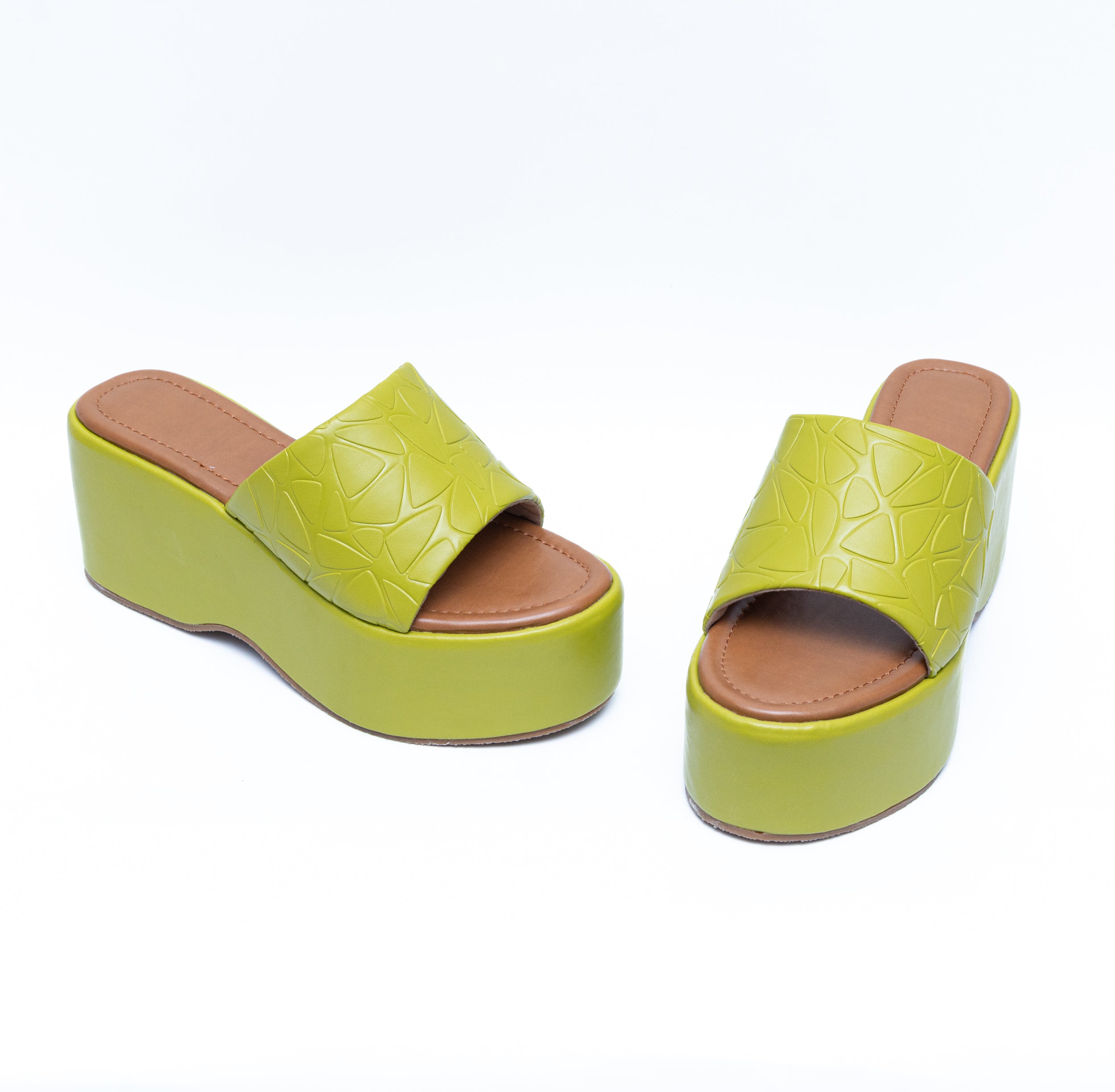 Quilted Chunky Platforms - Green