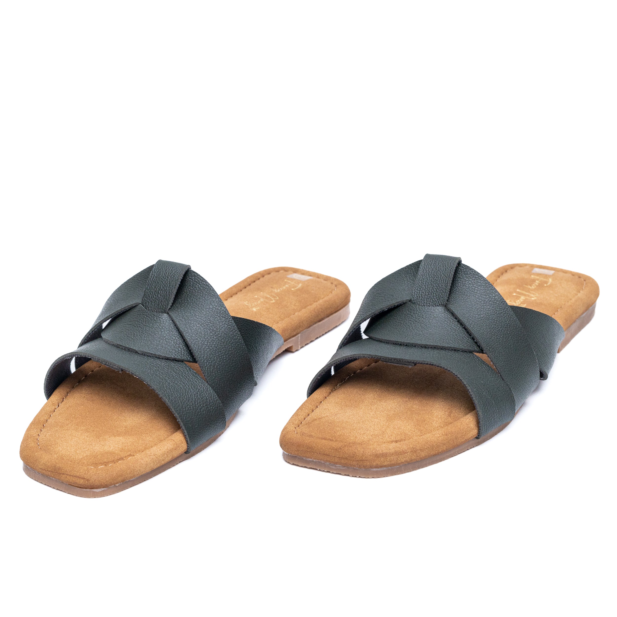 Criss Cross Flats - Dark Green