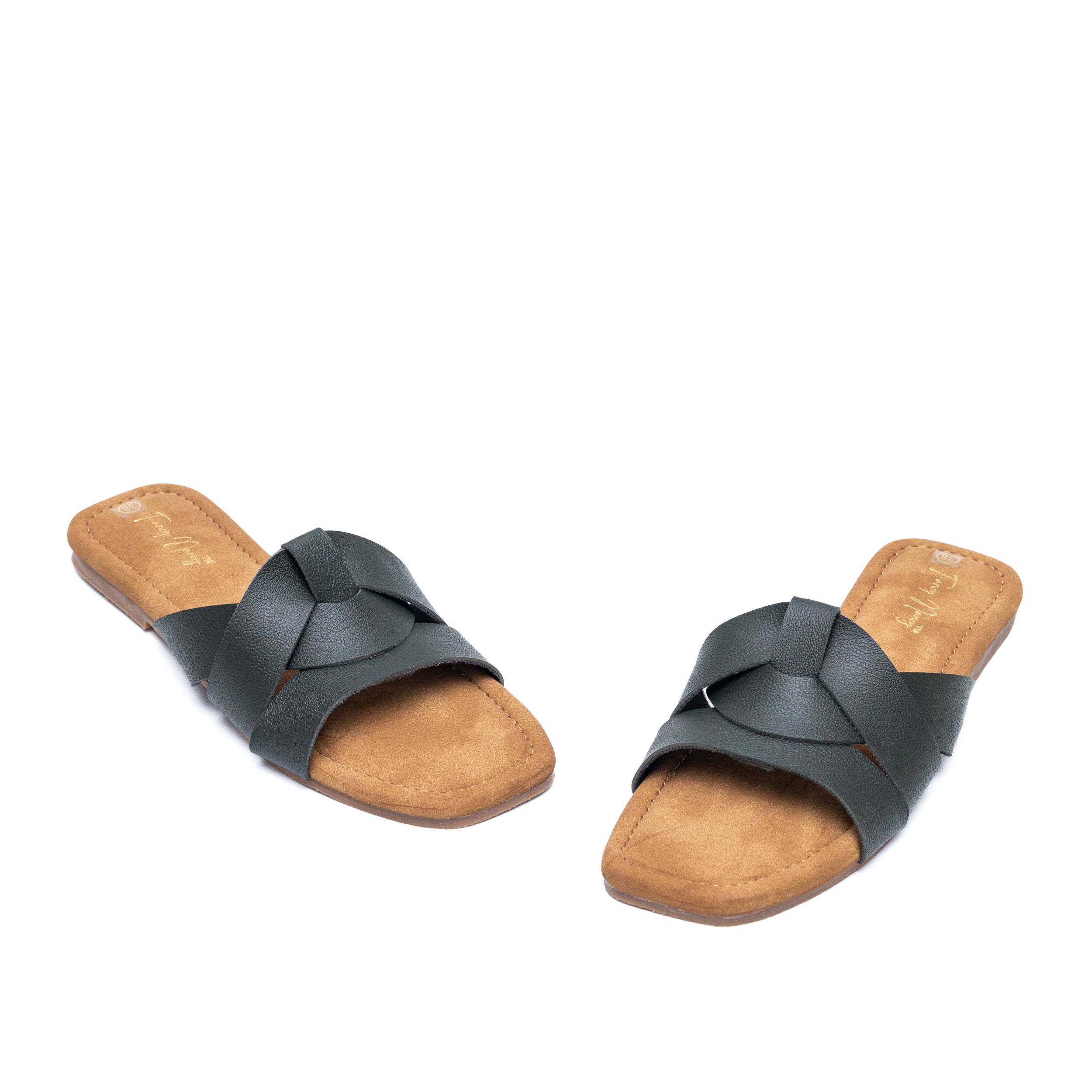 Criss Cross Flats - Dark Green