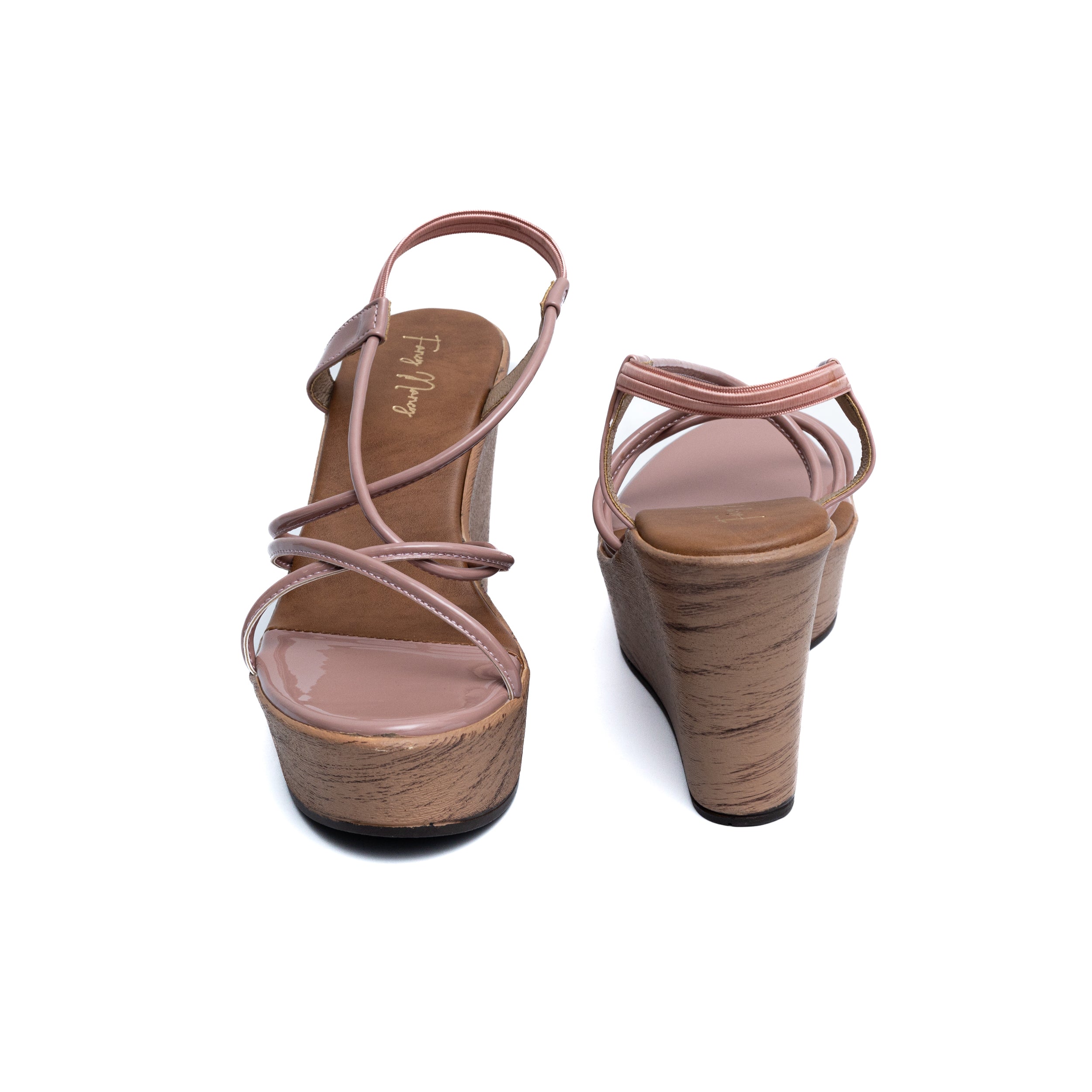 Strappy Wedges - Peach