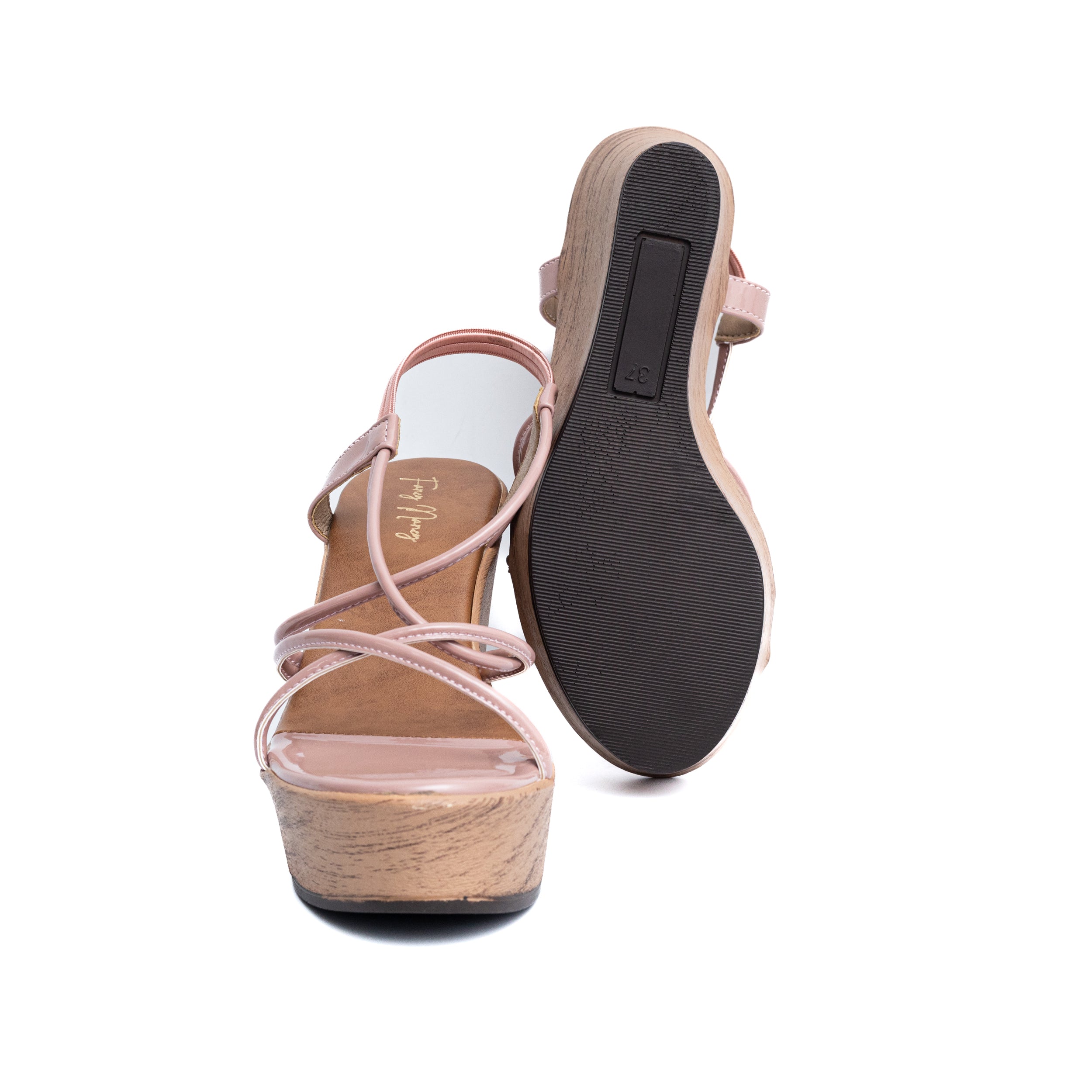 Strappy Wedges - Peach