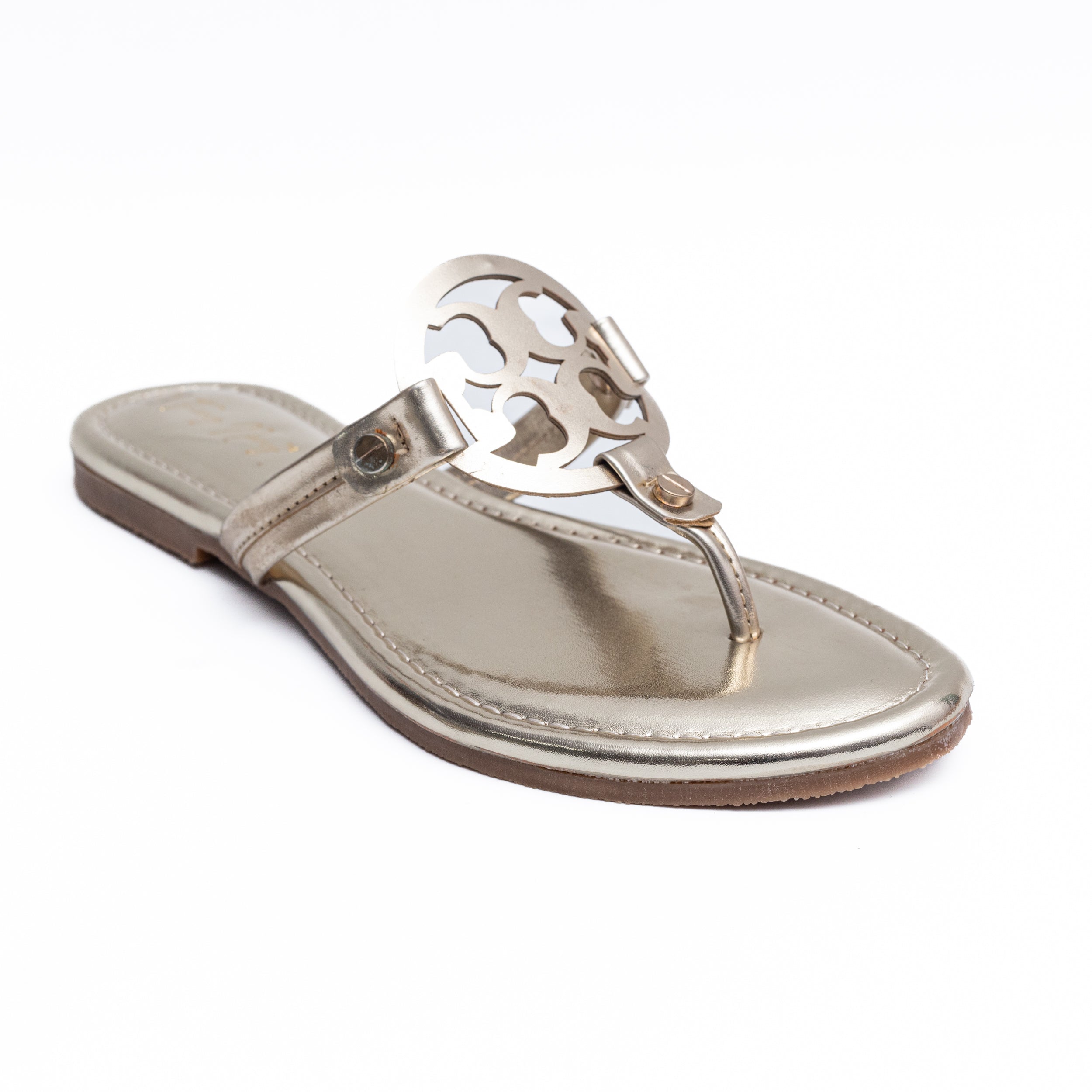 T Shape Flats - Gold