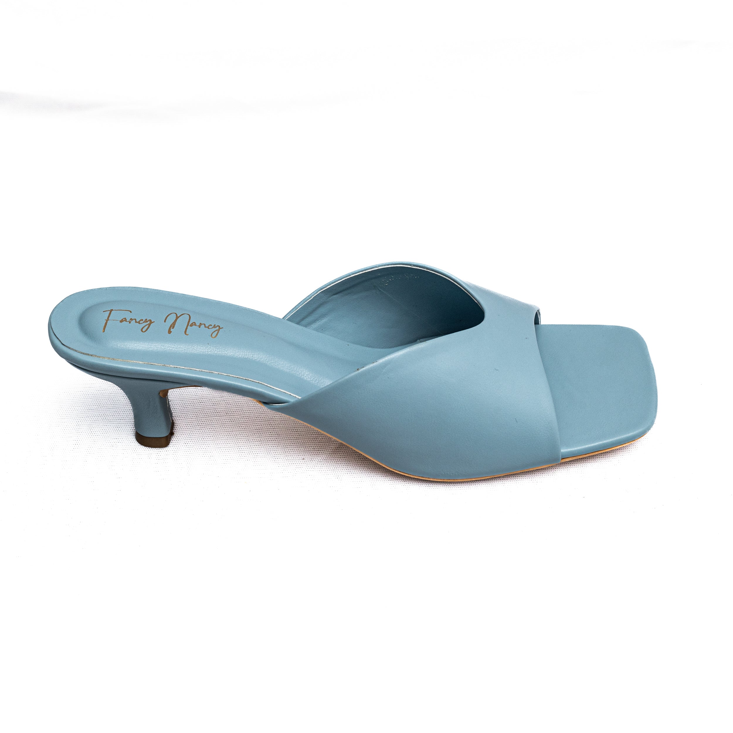 Open Toe Mules - Blue