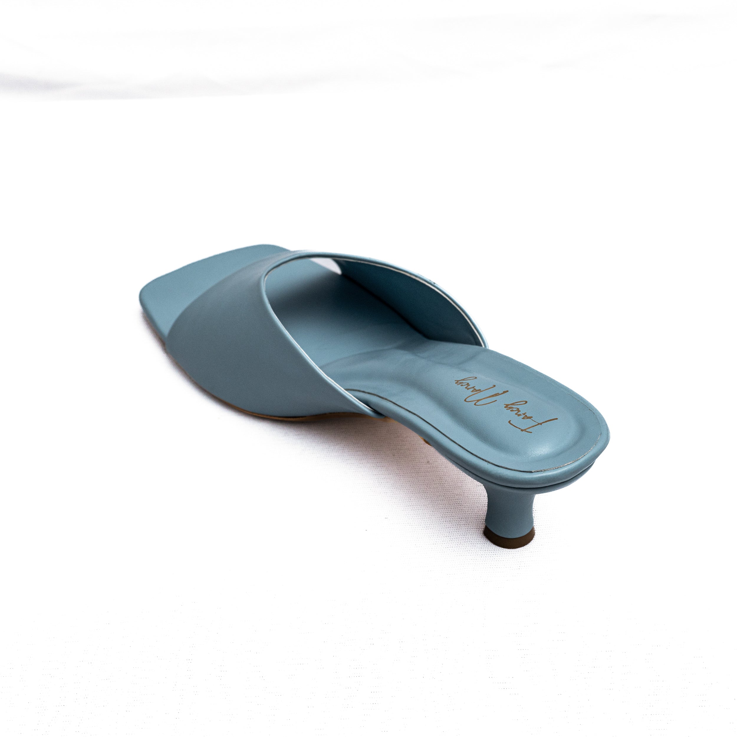 Open Toe Mules - Blue