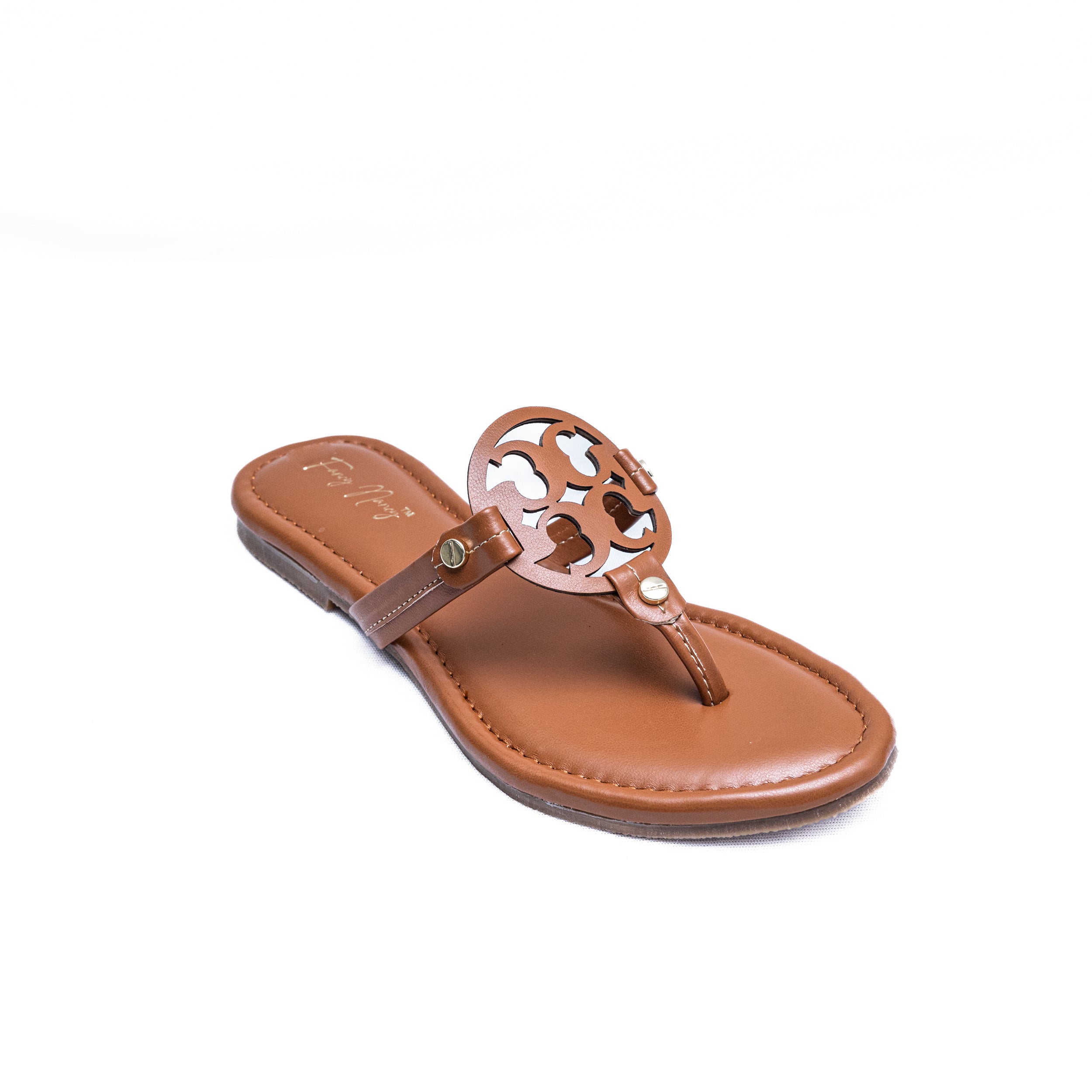 T Shape Flats - Tan