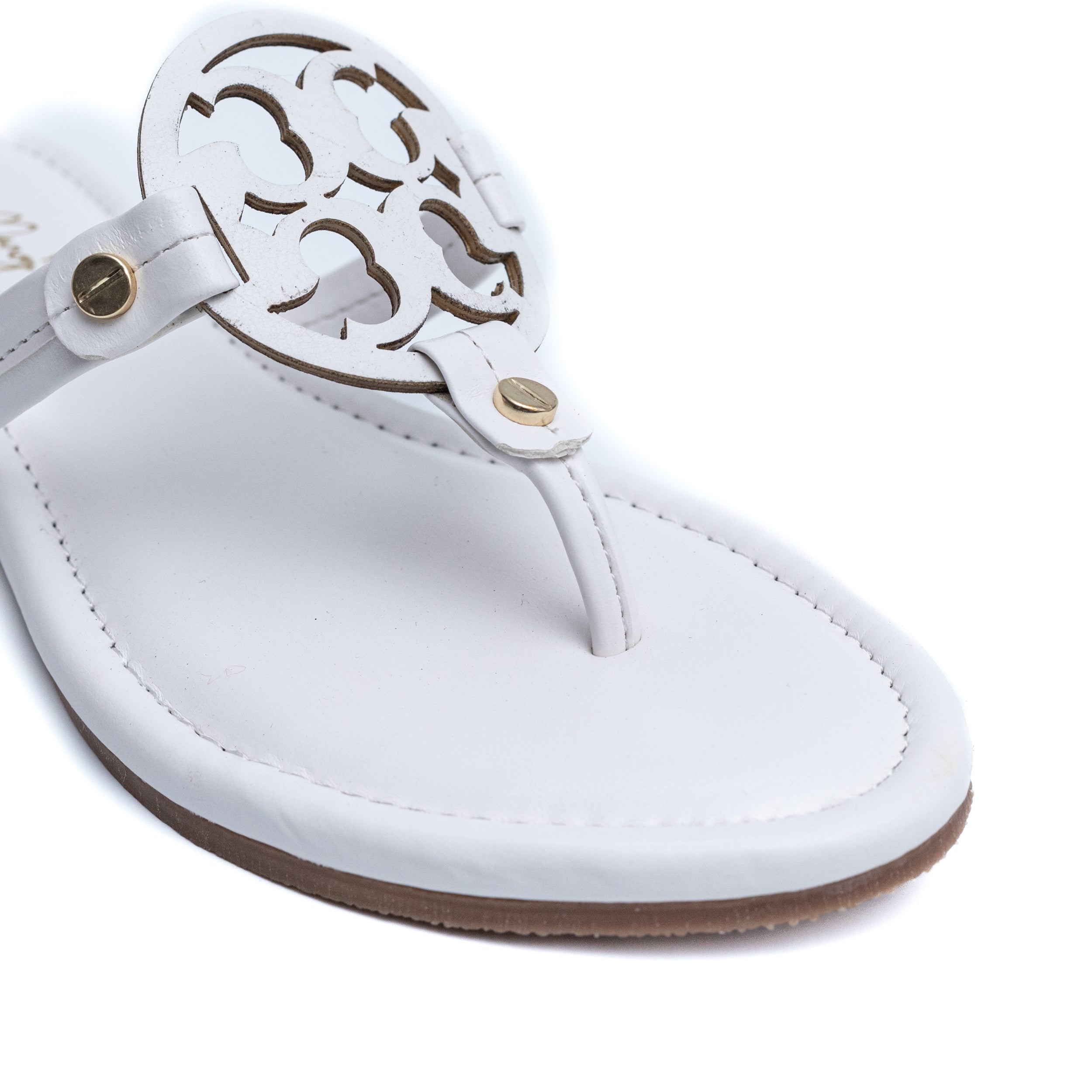 T Shape Flats - White
