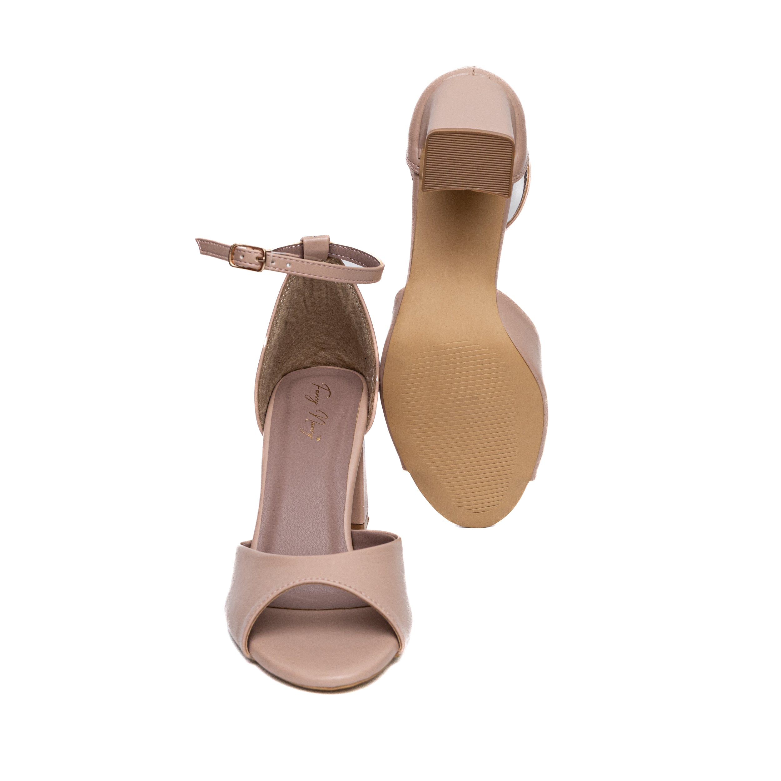 Ankle Strap Sandals - Peach