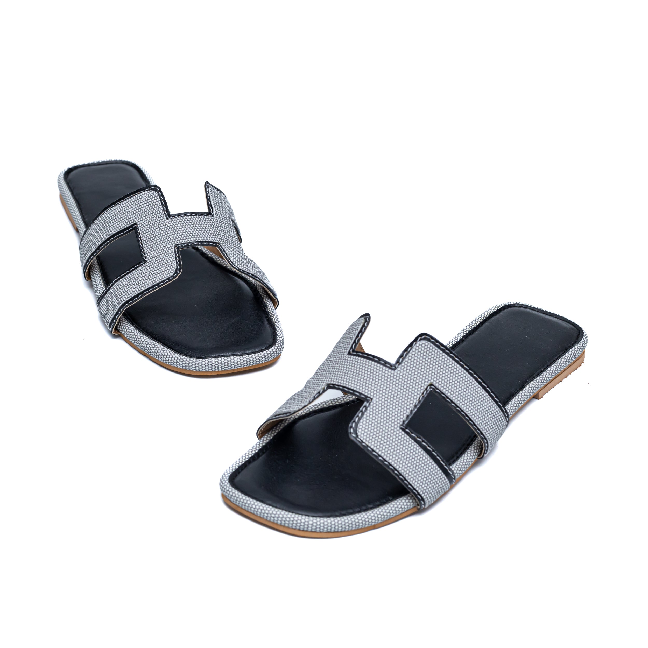 H Style Flats - Black/Grey