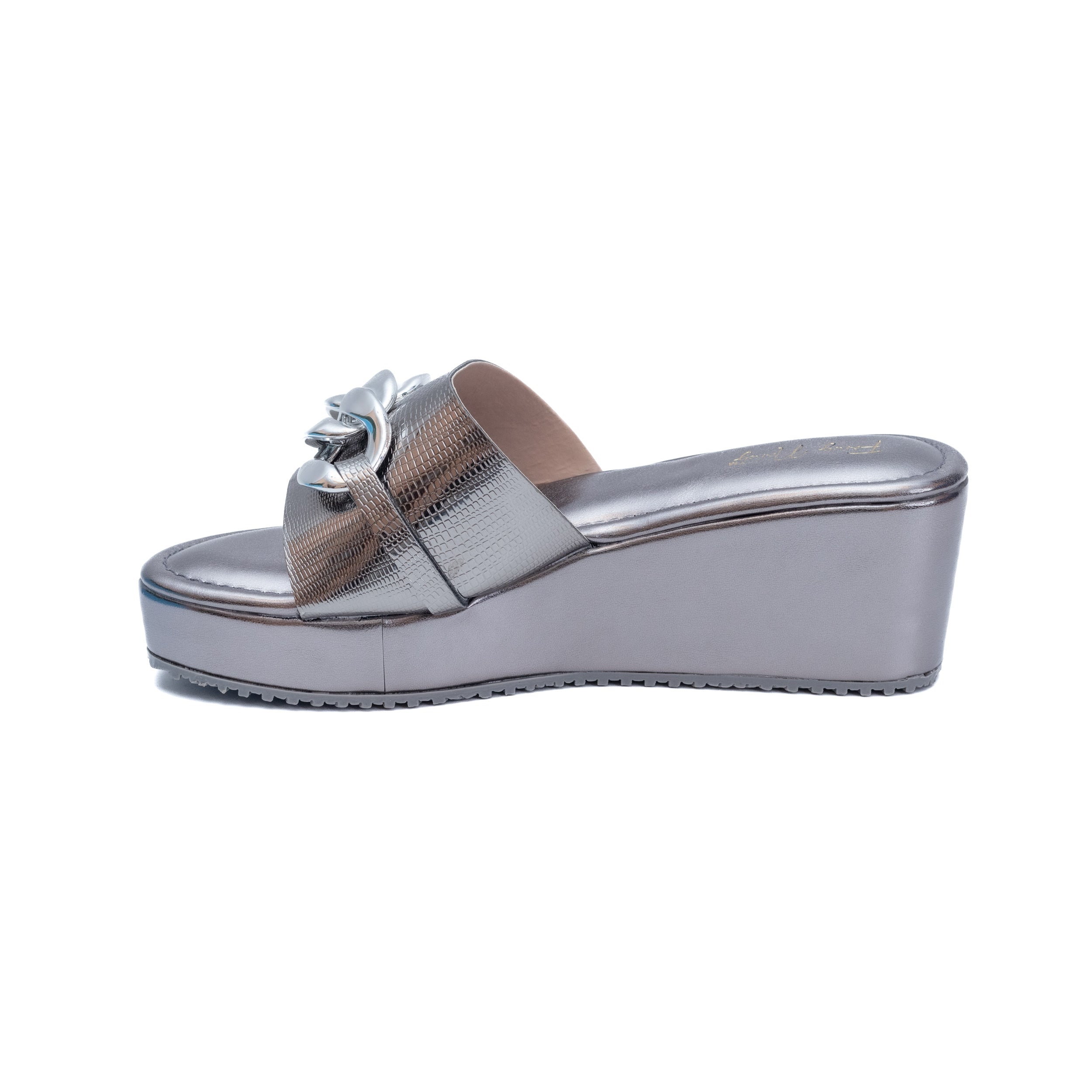 Chain In Platform - Metallic Grey