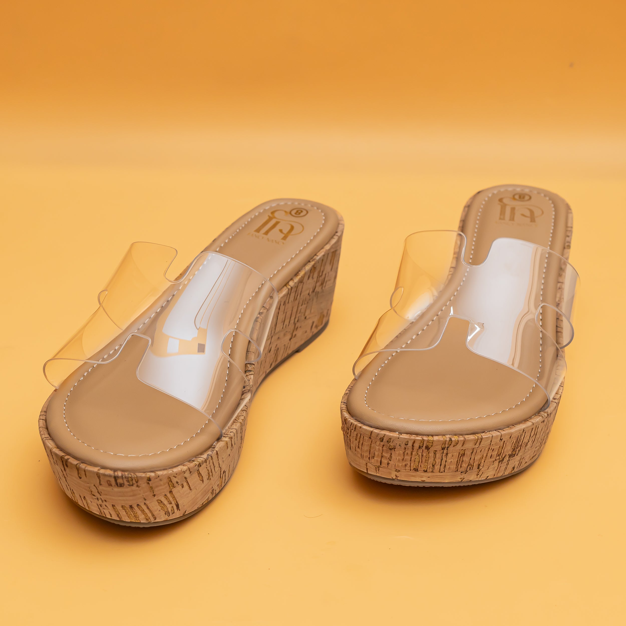 H Style Transy Wedges-Nude