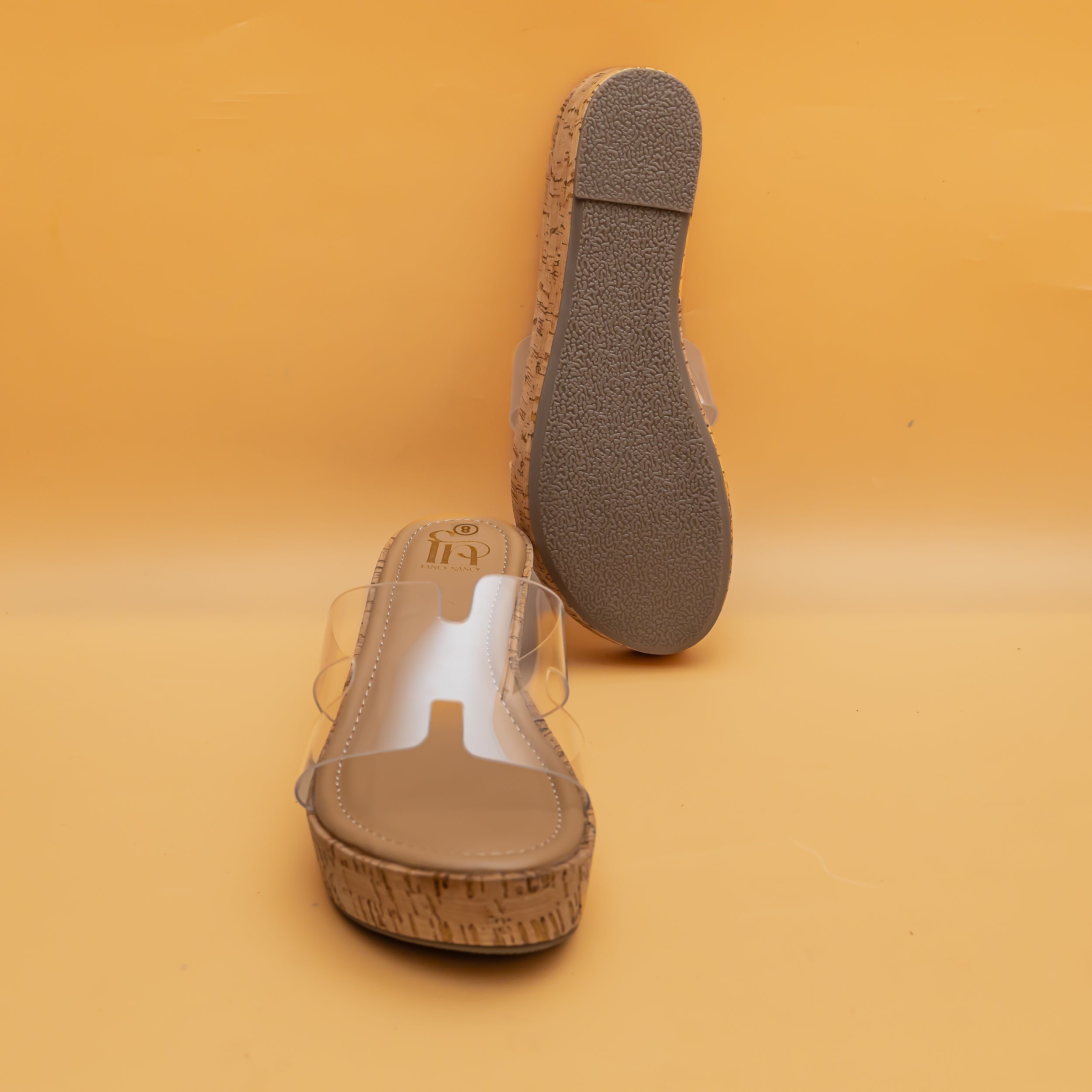 H Style Transy Wedges-Nude