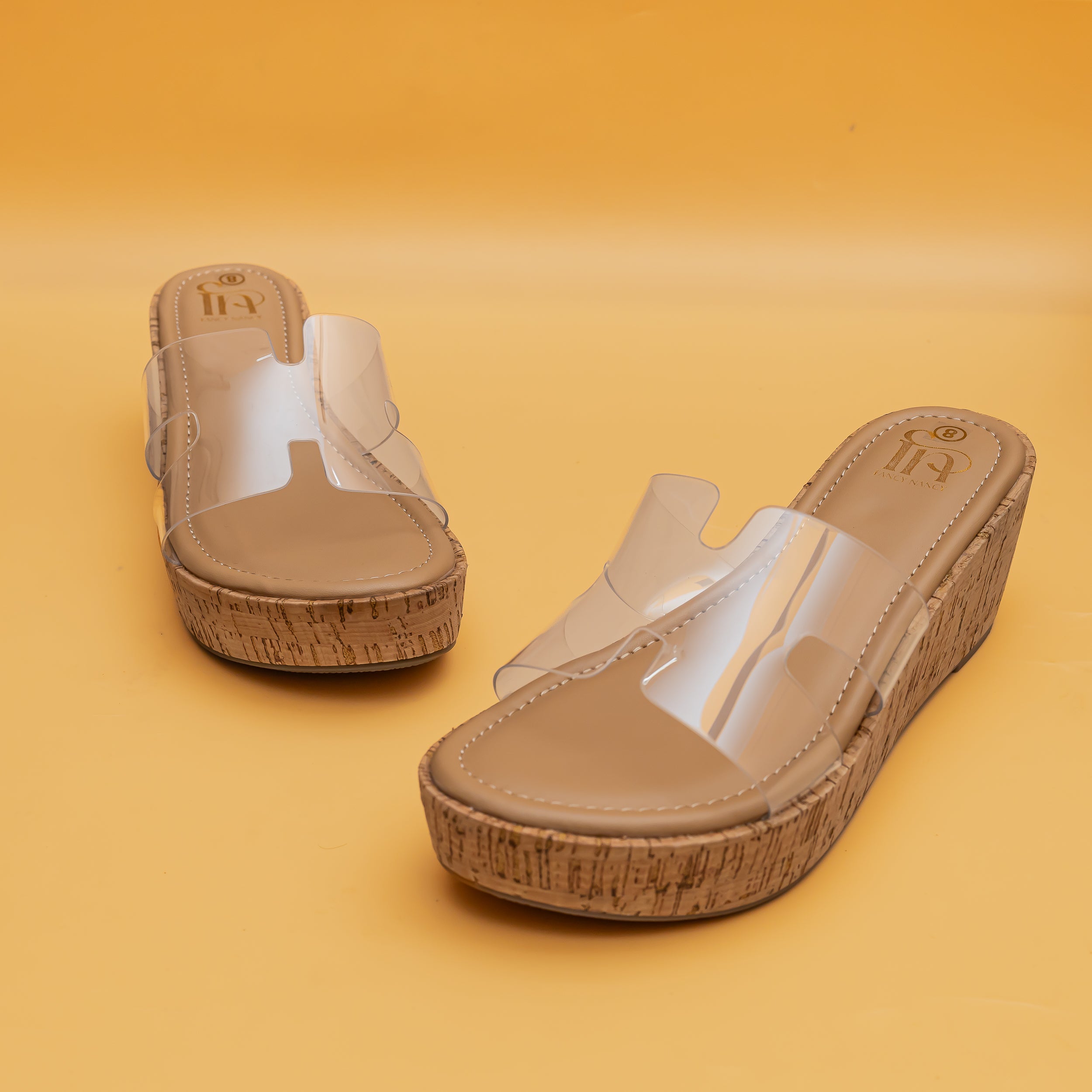 H Style Transy Wedges-Nude