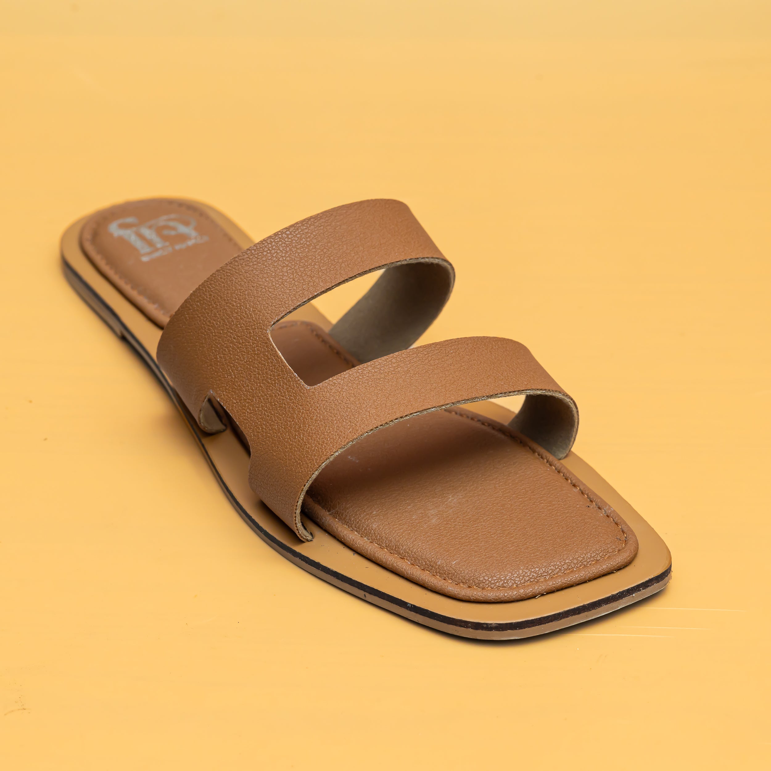 Double Strap Flats - Tan