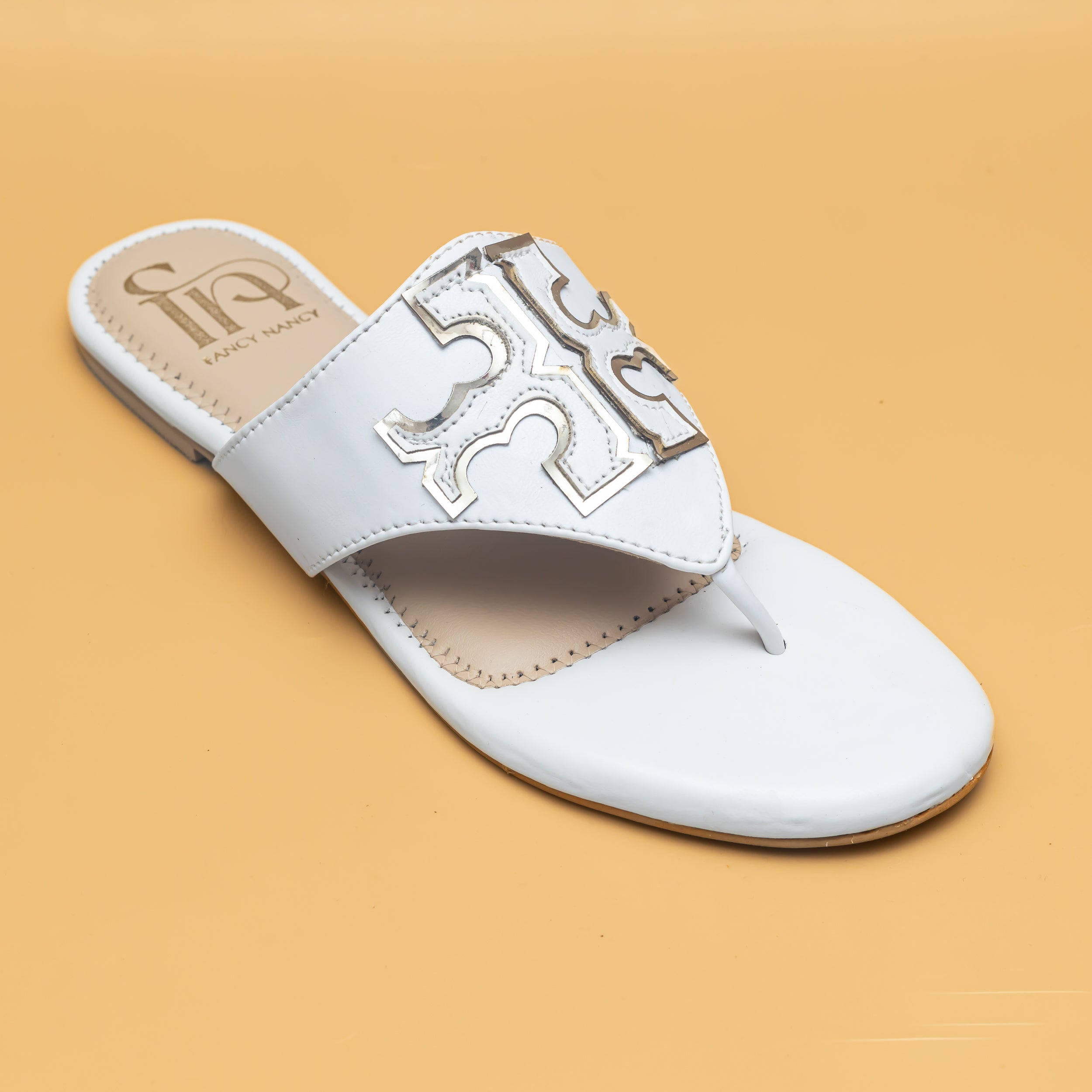 Metallic Detail Flat - White