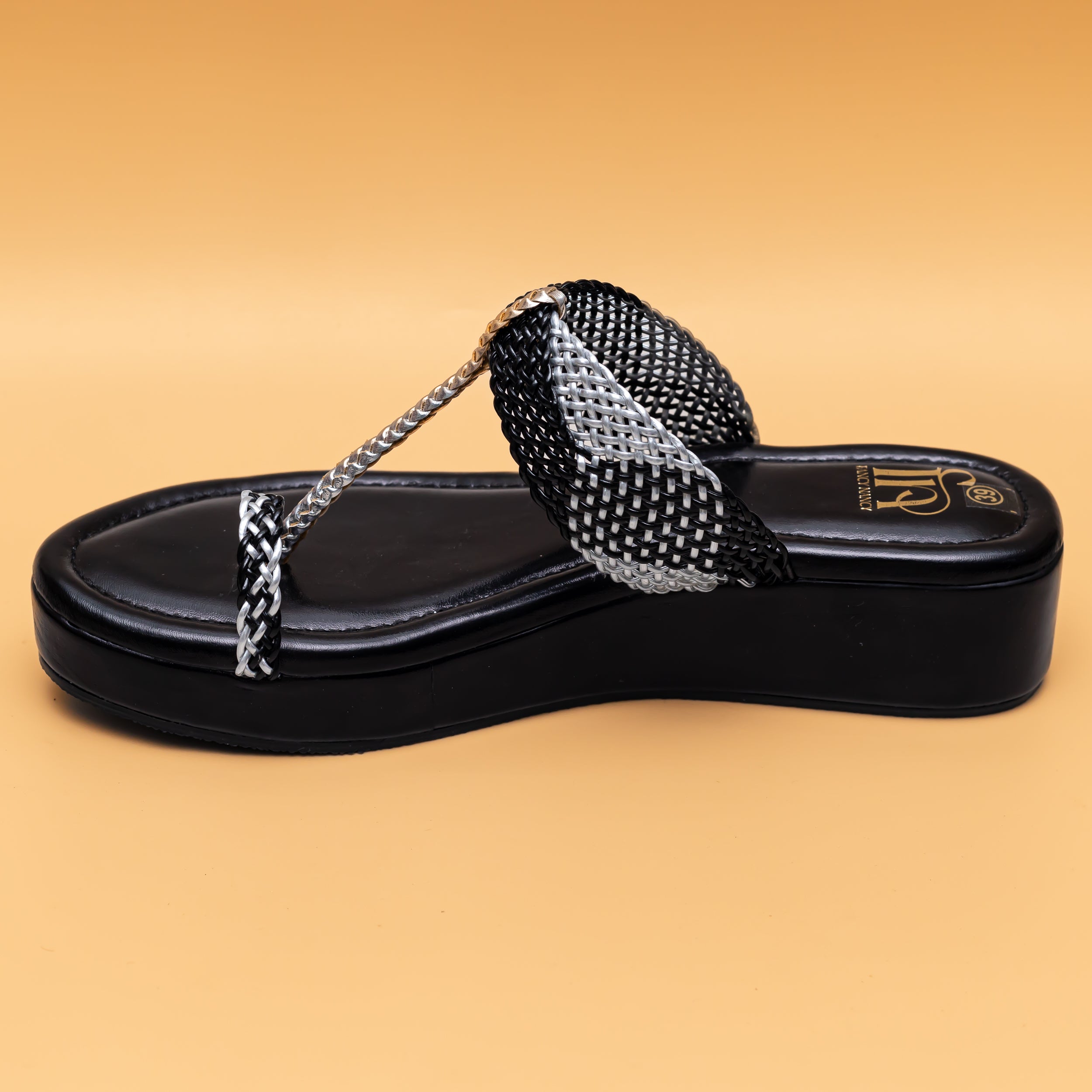 Mesh Kolhapuri Platform - Black