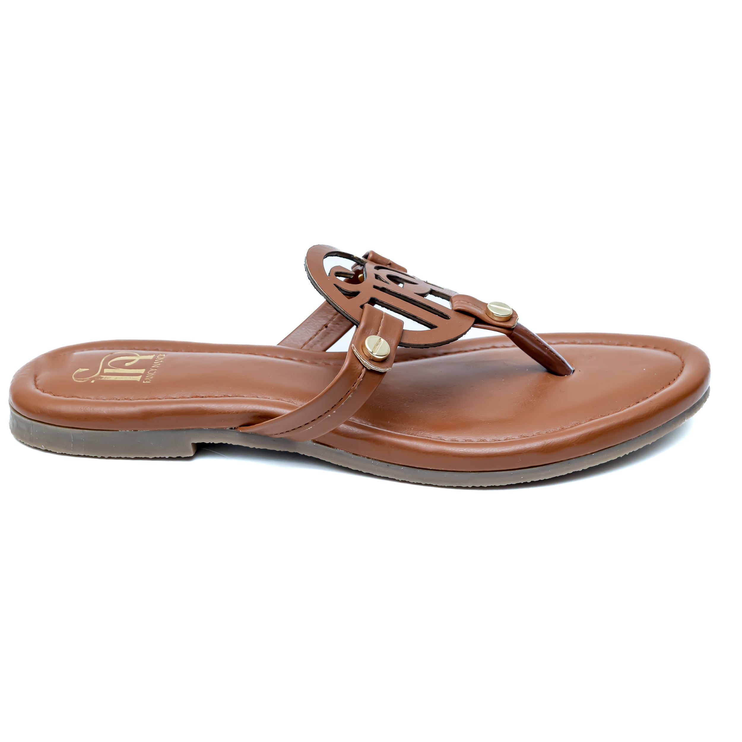 T Shape FN Flats - Tan
