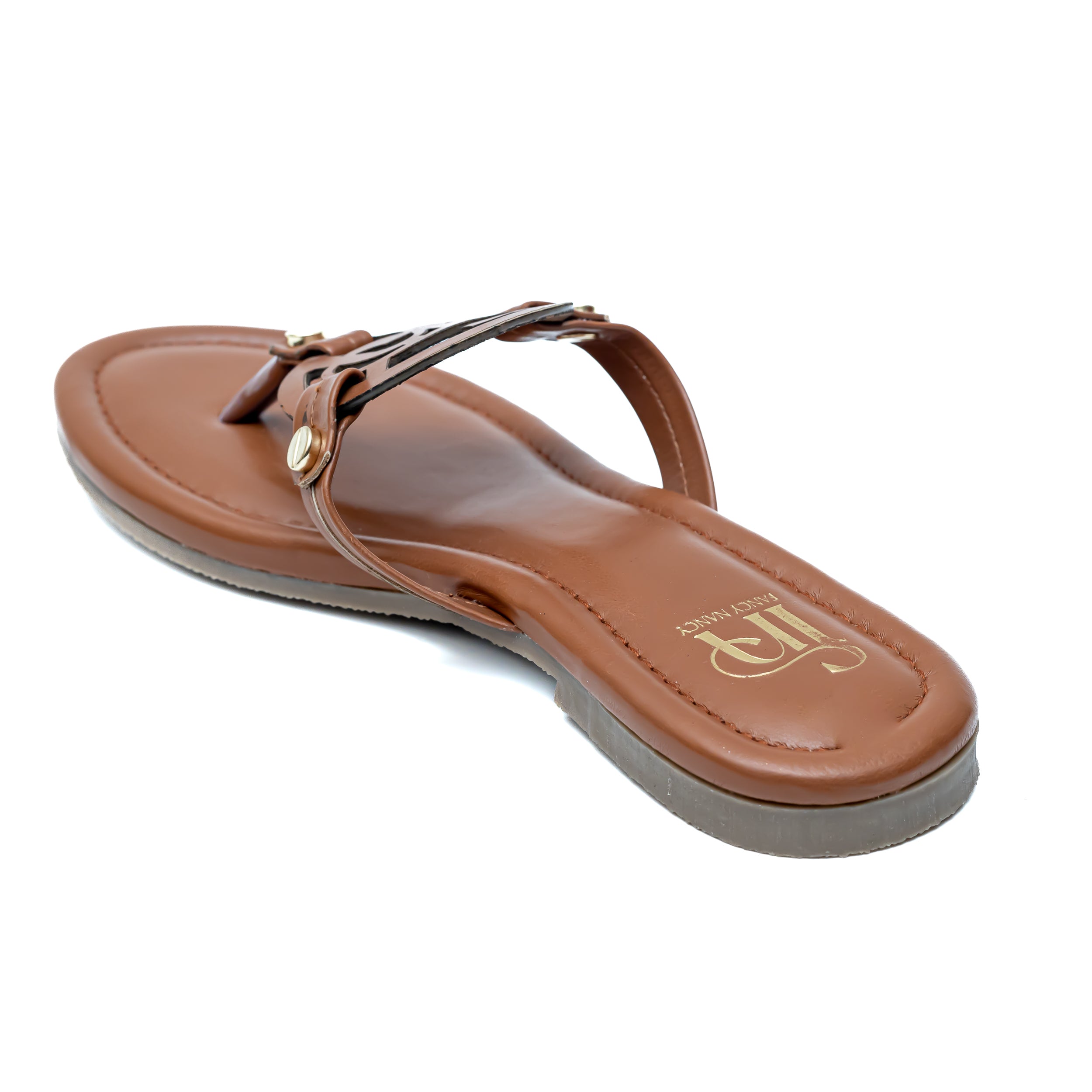 T Shape FN Flats - Tan