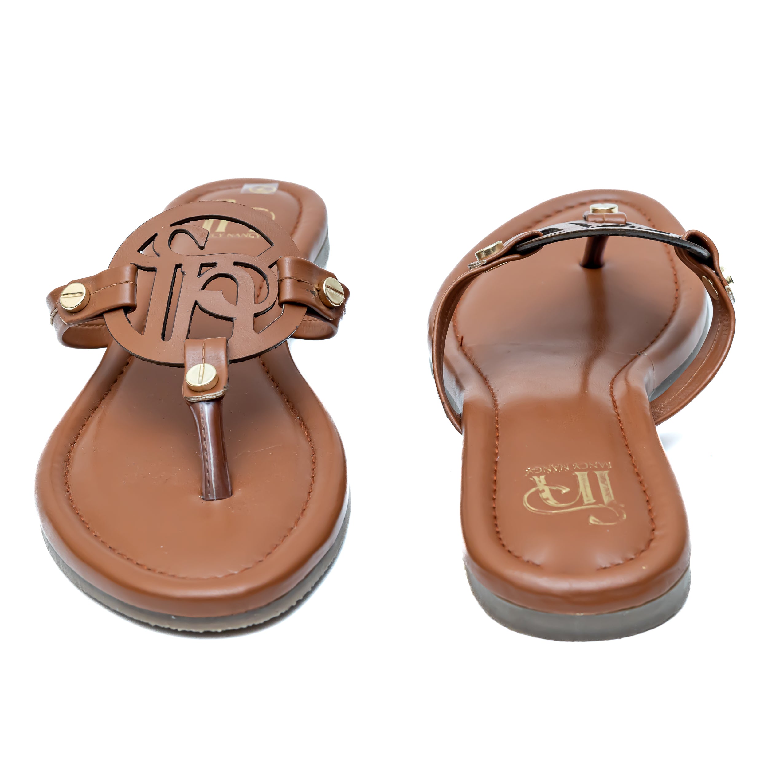 T Shape FN Flats - Tan