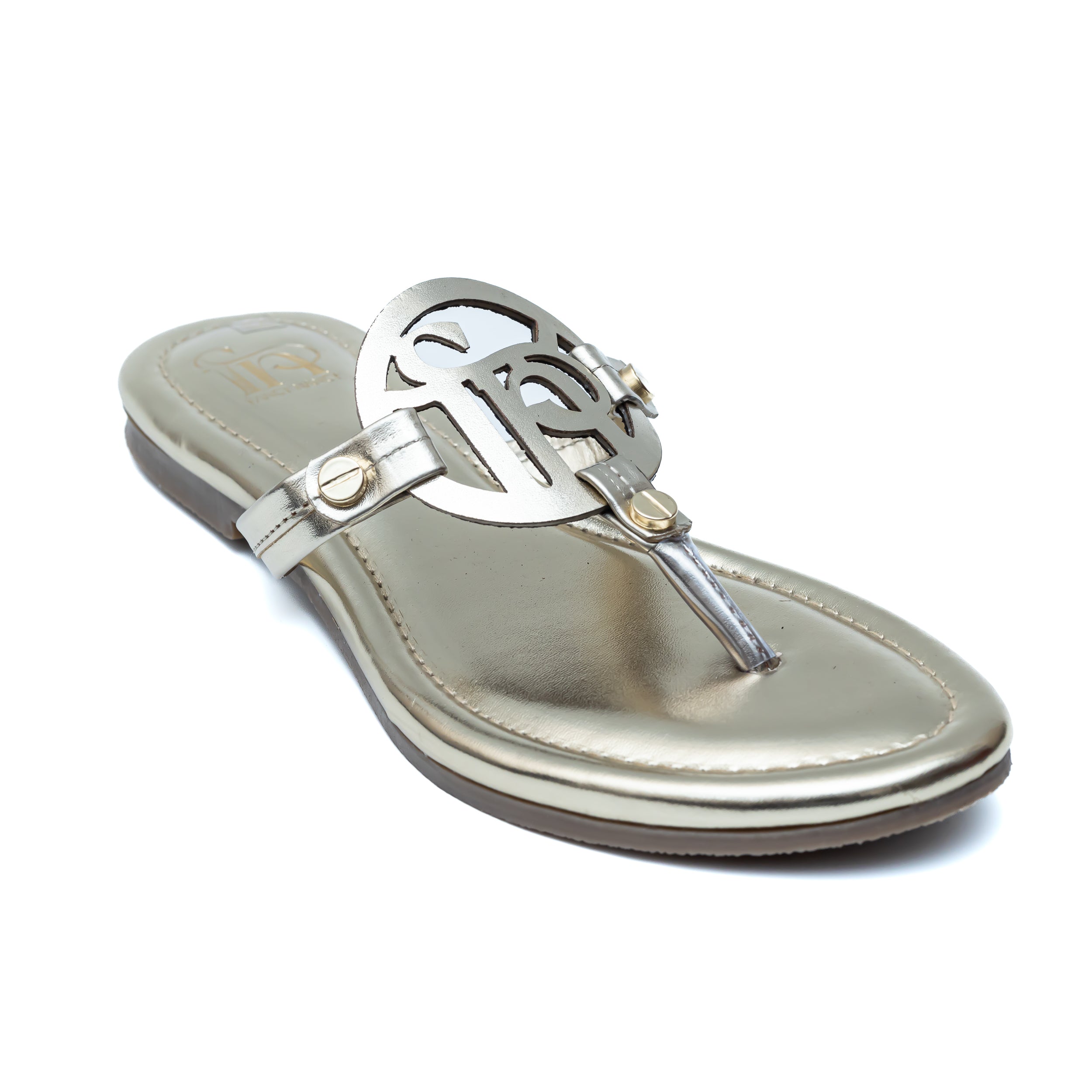 T Shape FN Flats - Gold