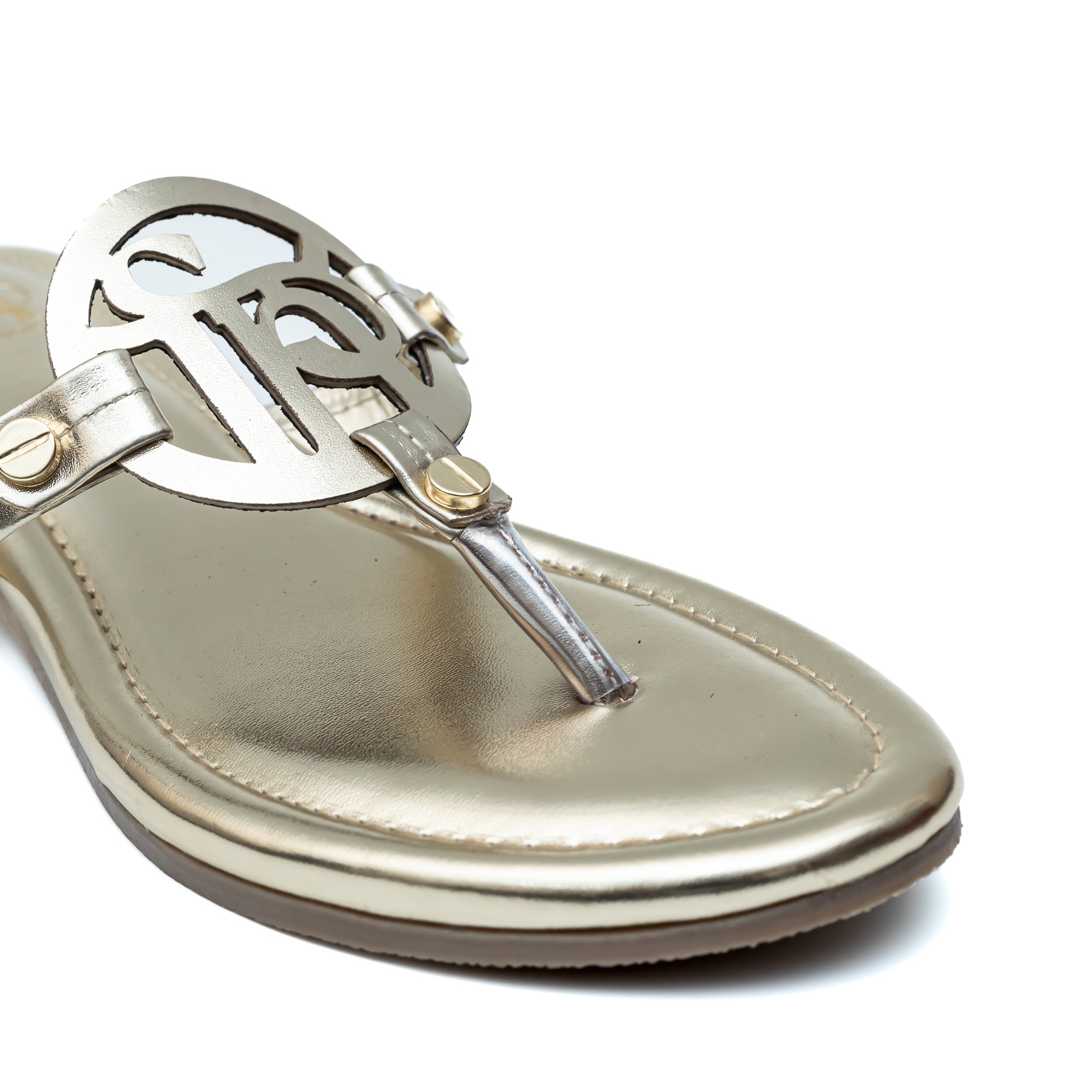 T Shape FN Flats - Gold