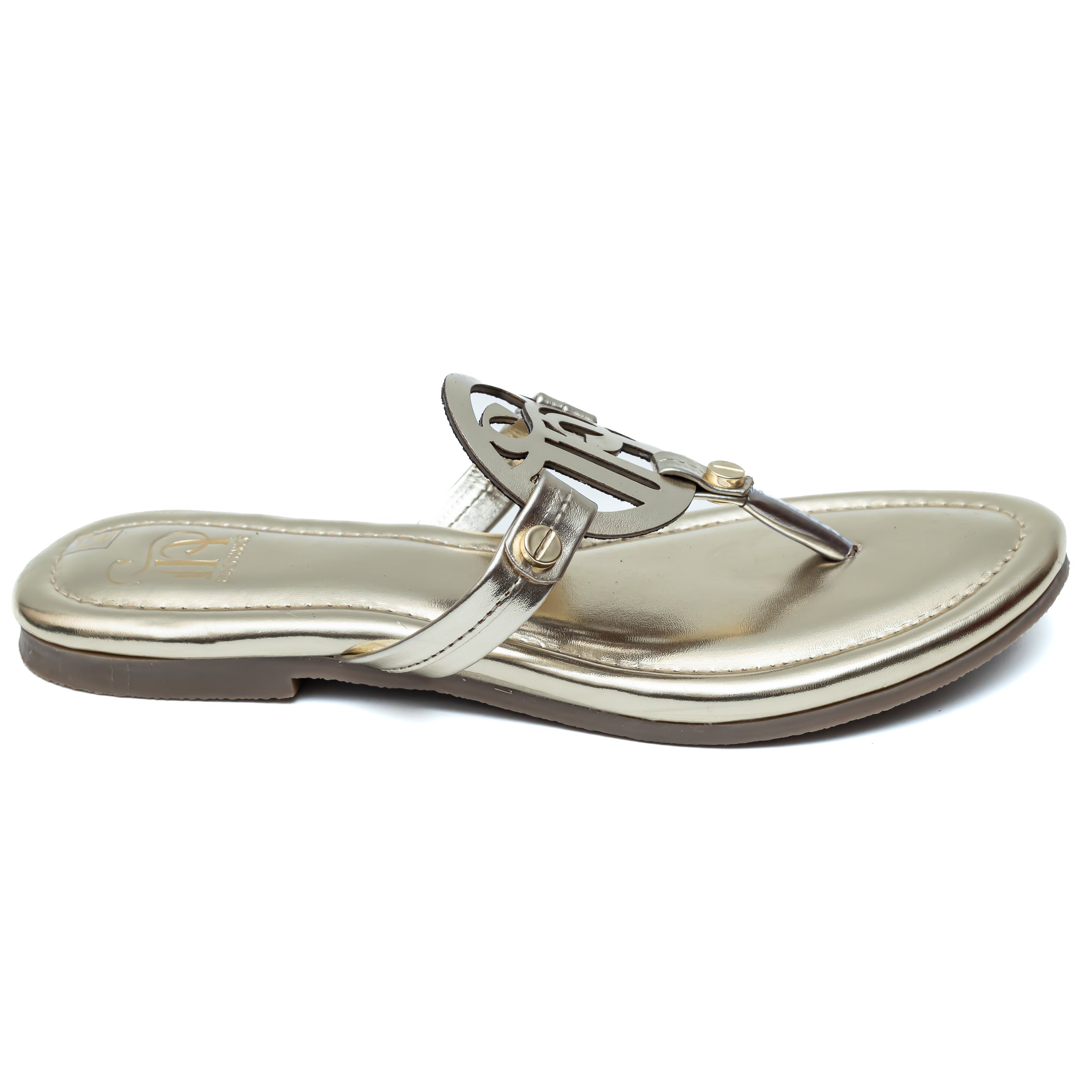T Shape FN Flats - Gold