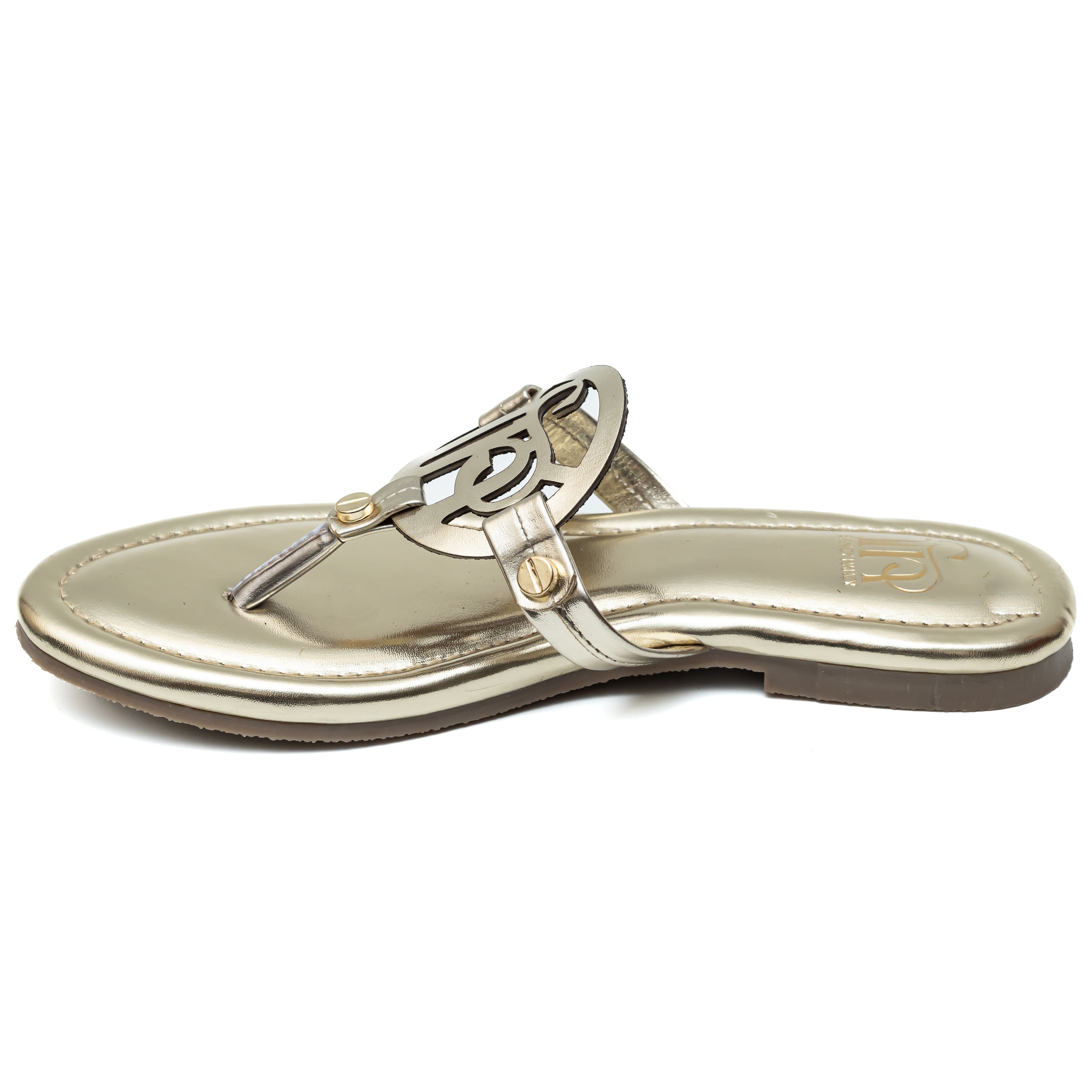 T Shape FN Flats - Gold