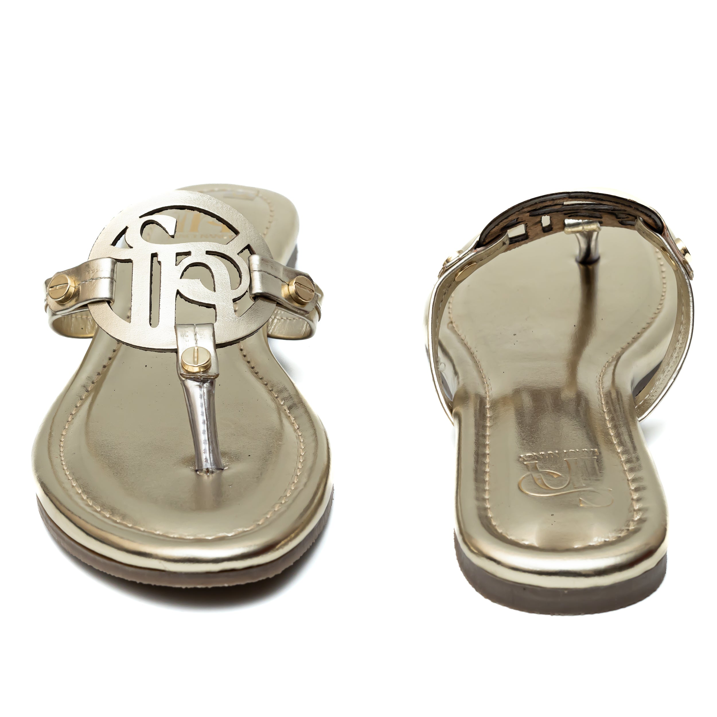 T Shape FN Flats - Gold
