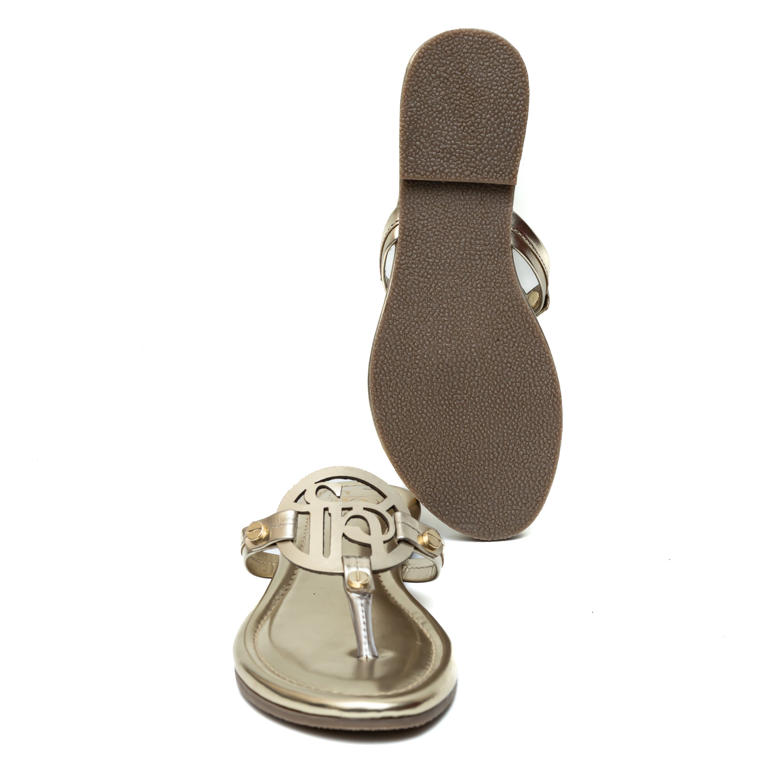 T Shape FN Flats - Gold
