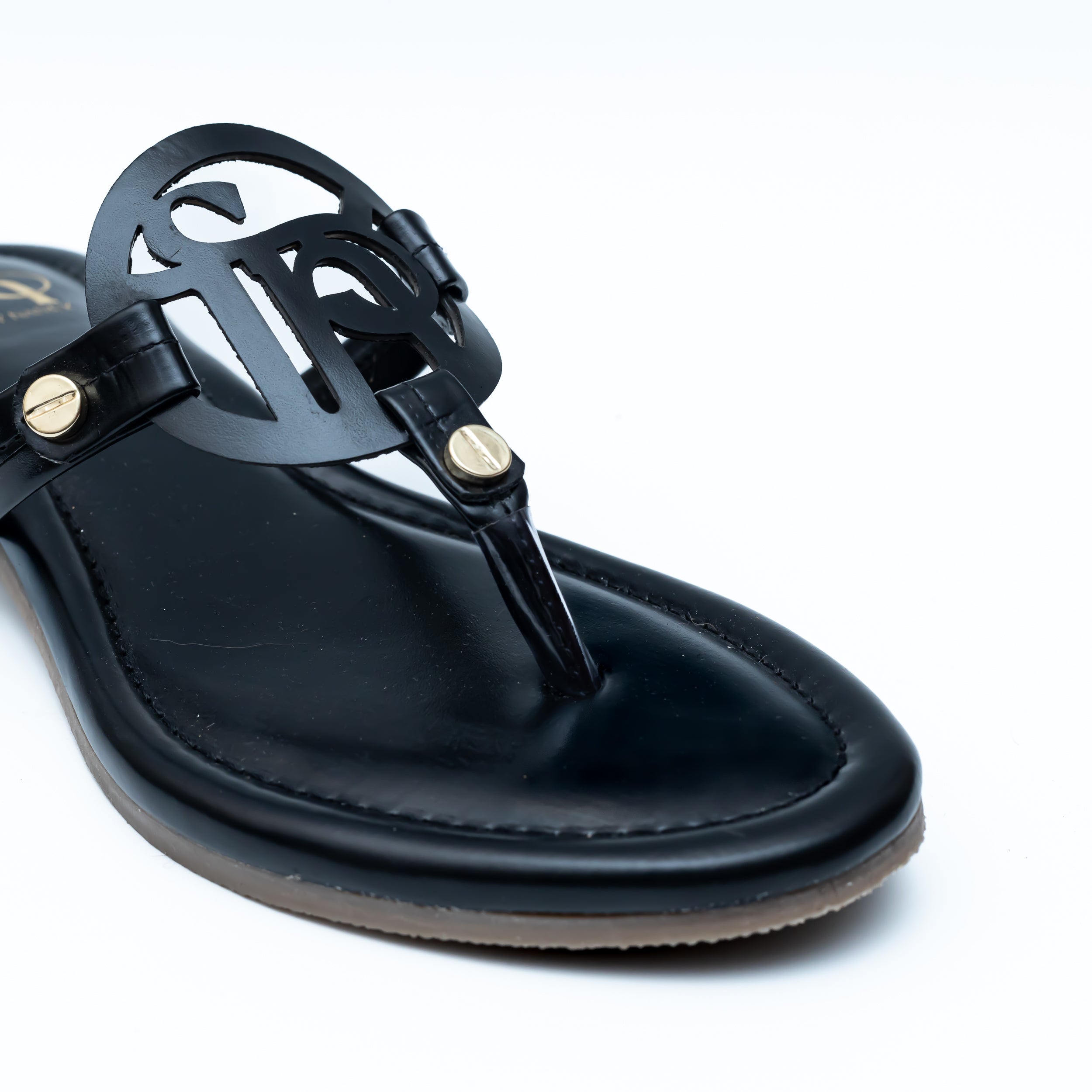 T Shape FN Flats - Black