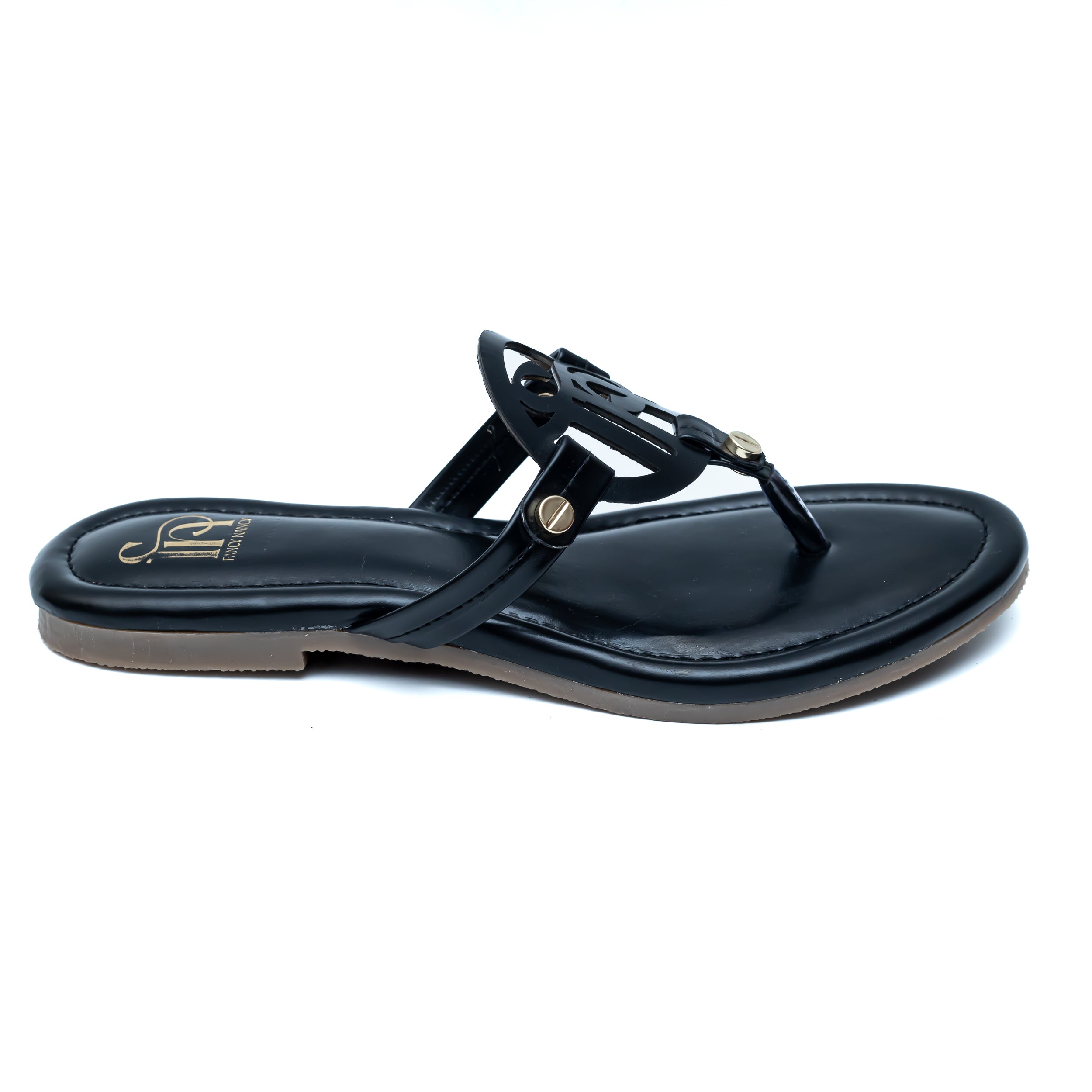 T Shape FN Flats - Black
