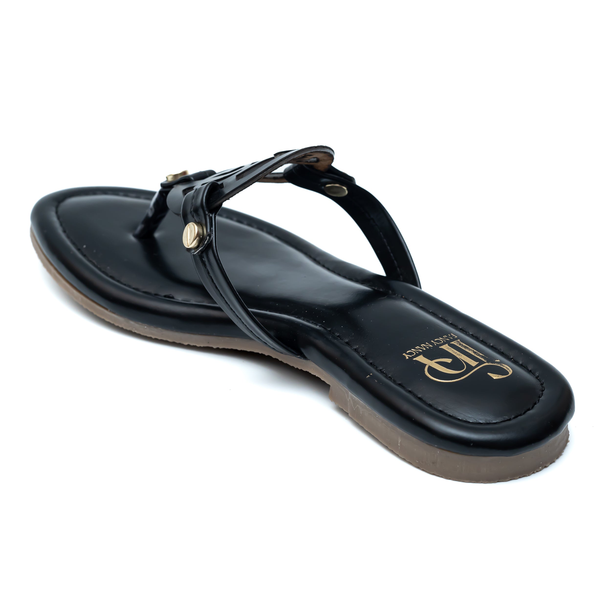 T Shape FN Flats - Black