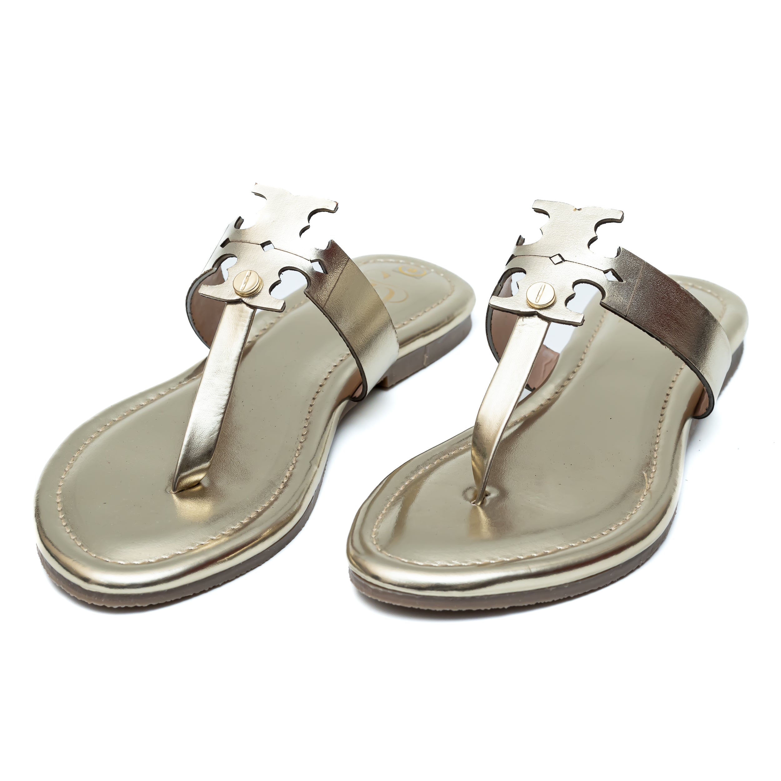 Double Tee Flats - Gold