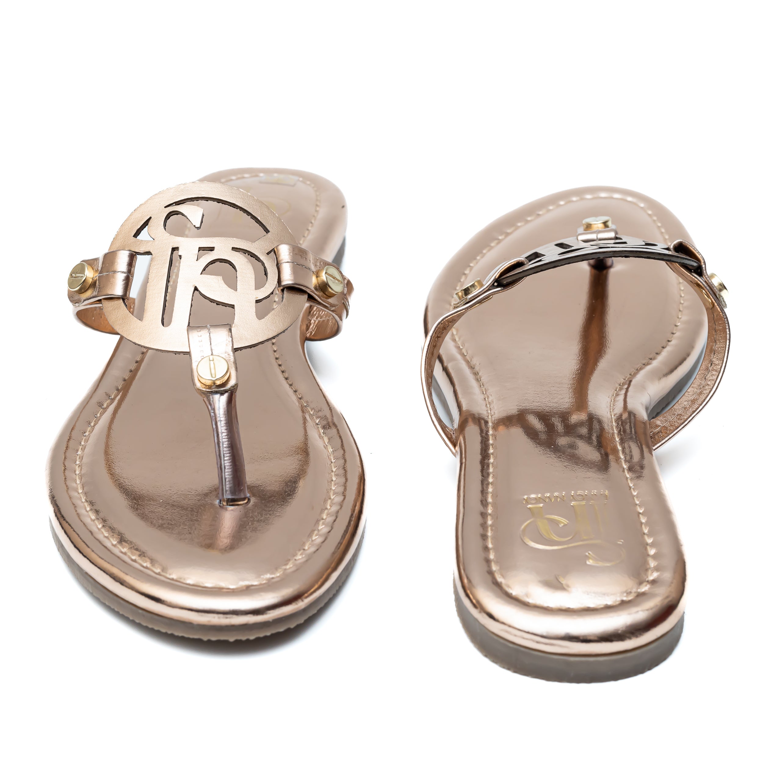 T Shape FN Flats - Rosegold