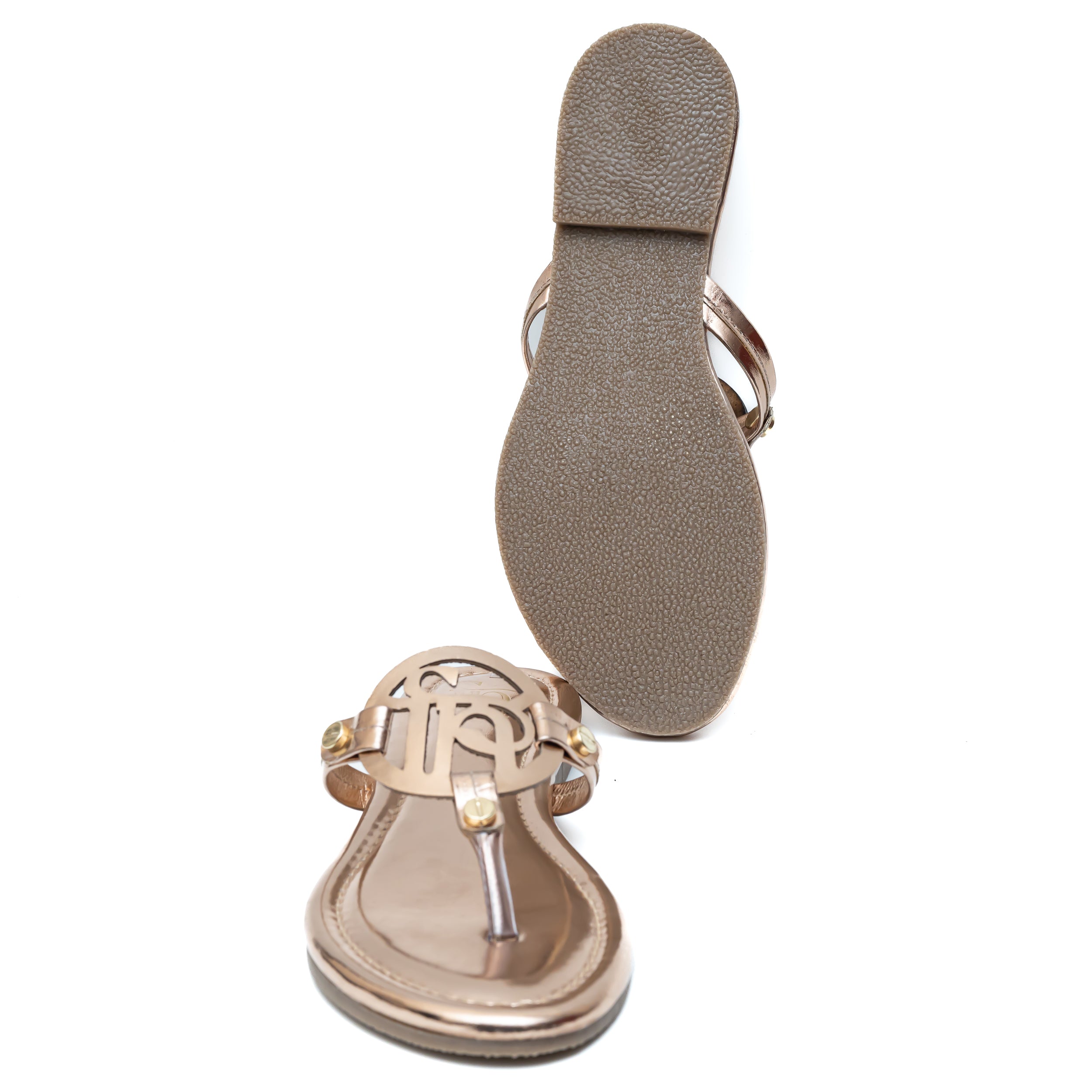 T Shape FN Flats - Rosegold
