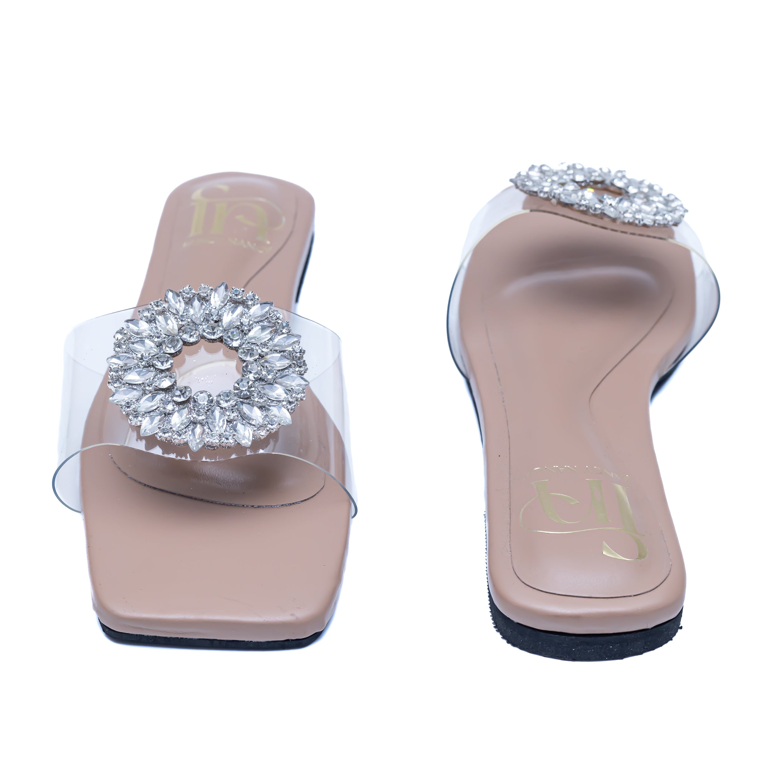 Round Broach Flats - Nude