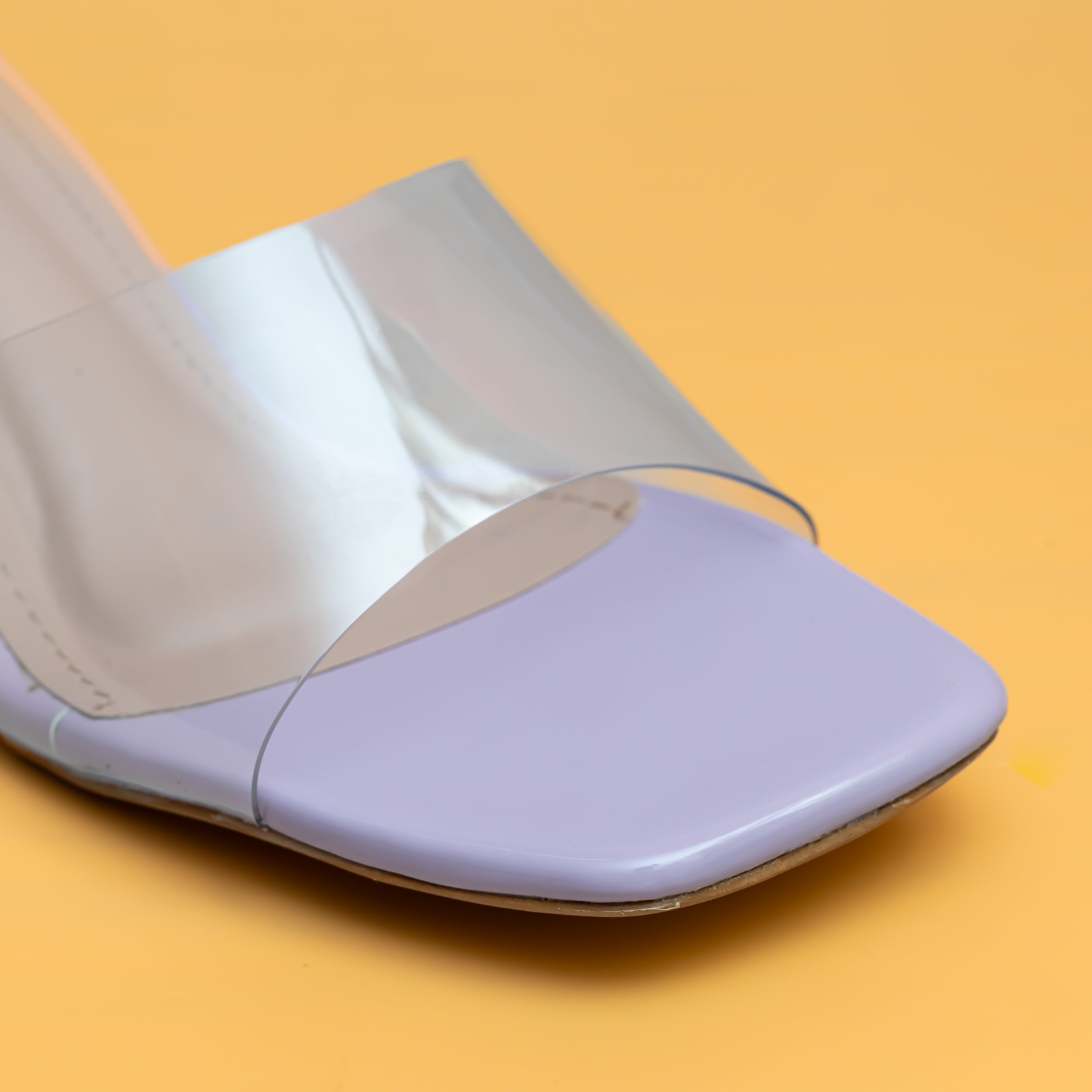 Round Heel Mules - Lavender