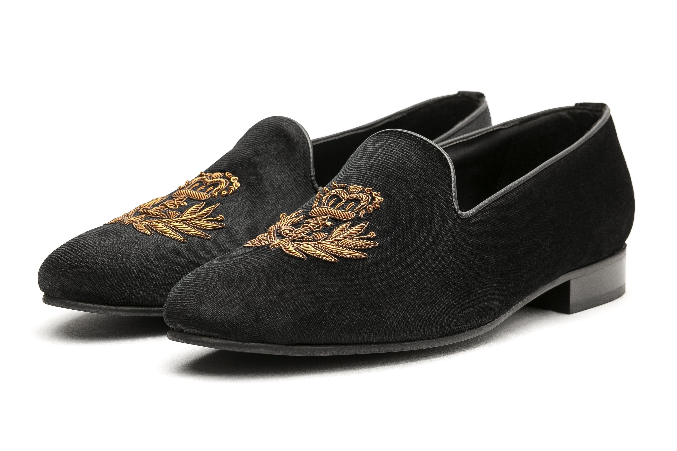 Fred Arrow Zardozi Slipons - Black - Dapperfeet