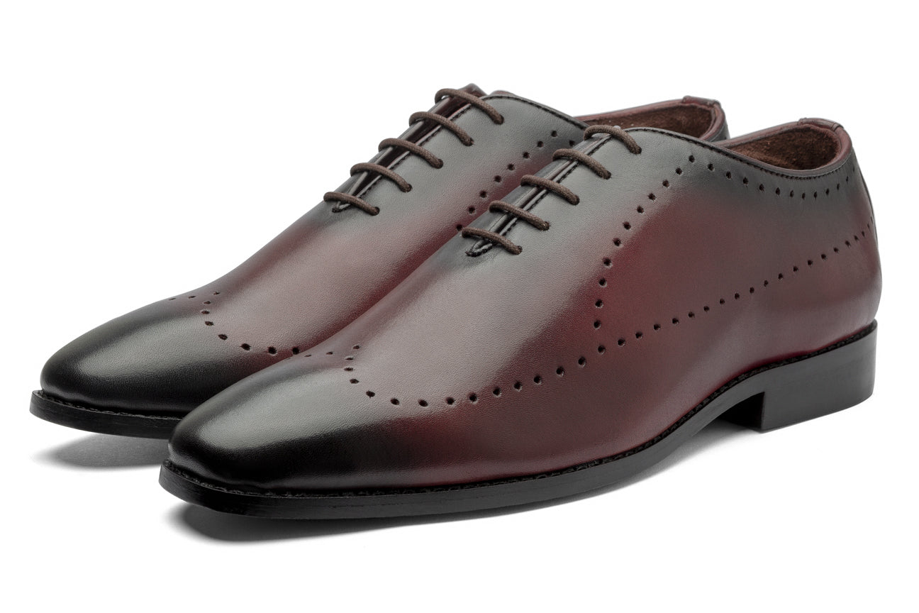 King Liam Oxfords - Cherry - Dapperfeet