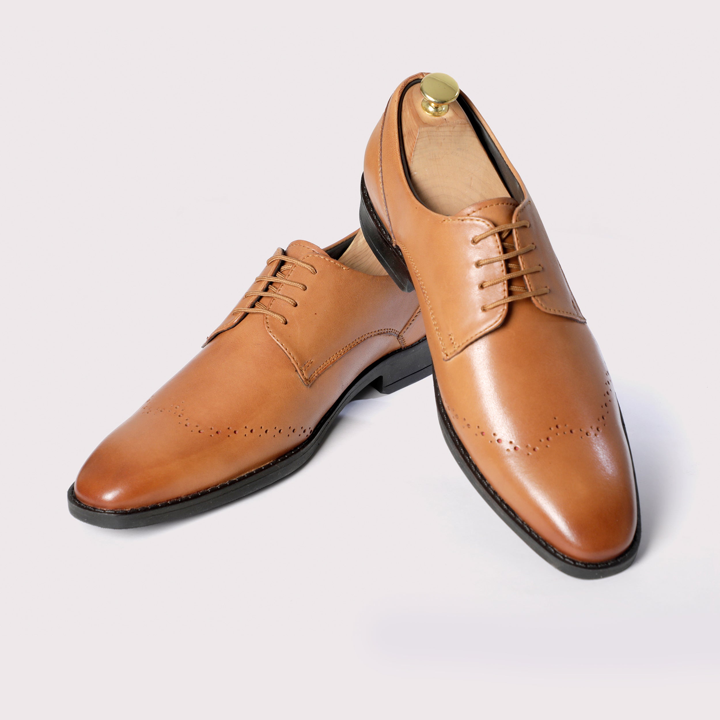 Rossy WingBrogued Derby - Tan
