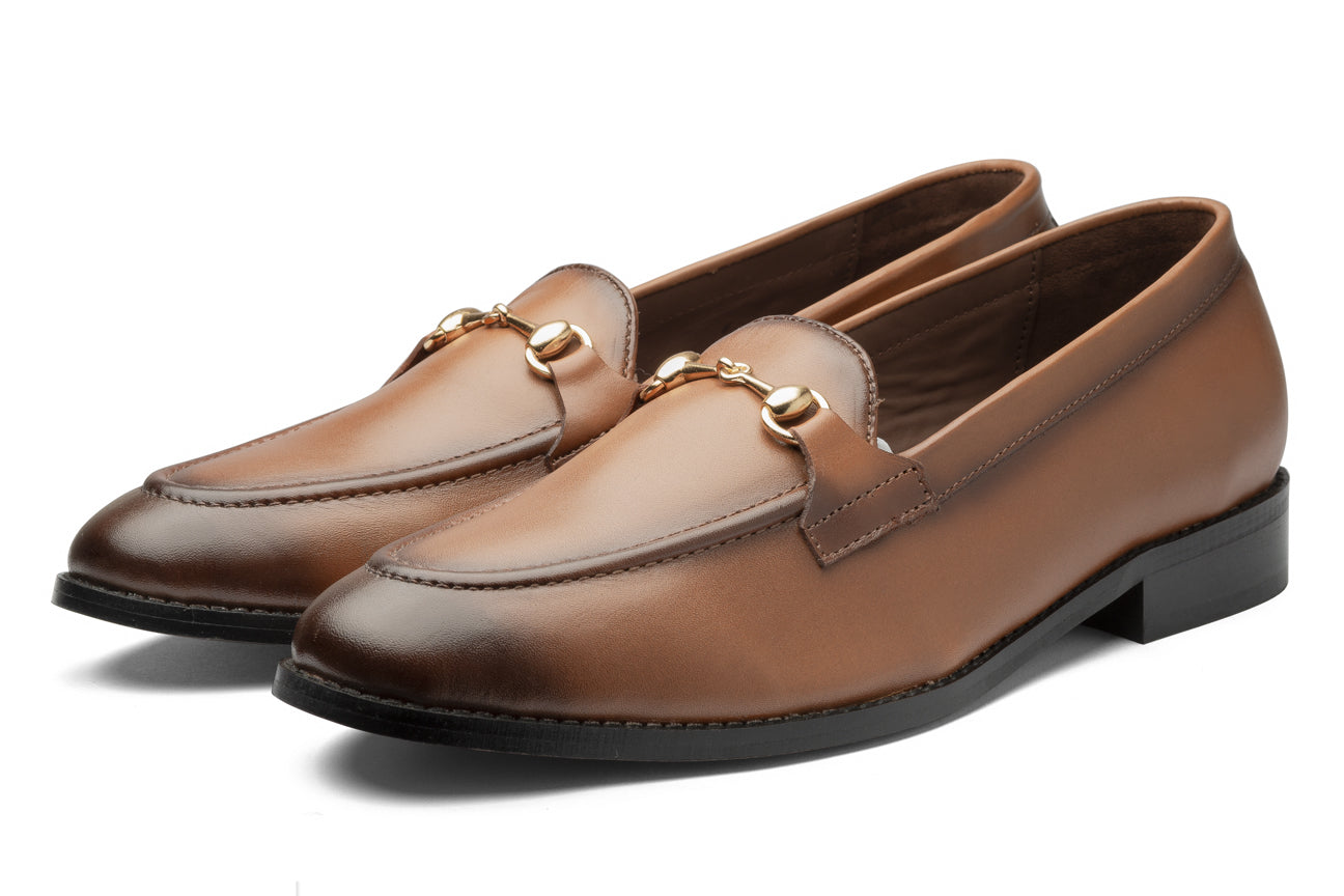 Charma Buckle Loafers - Tan - Dapperfeet