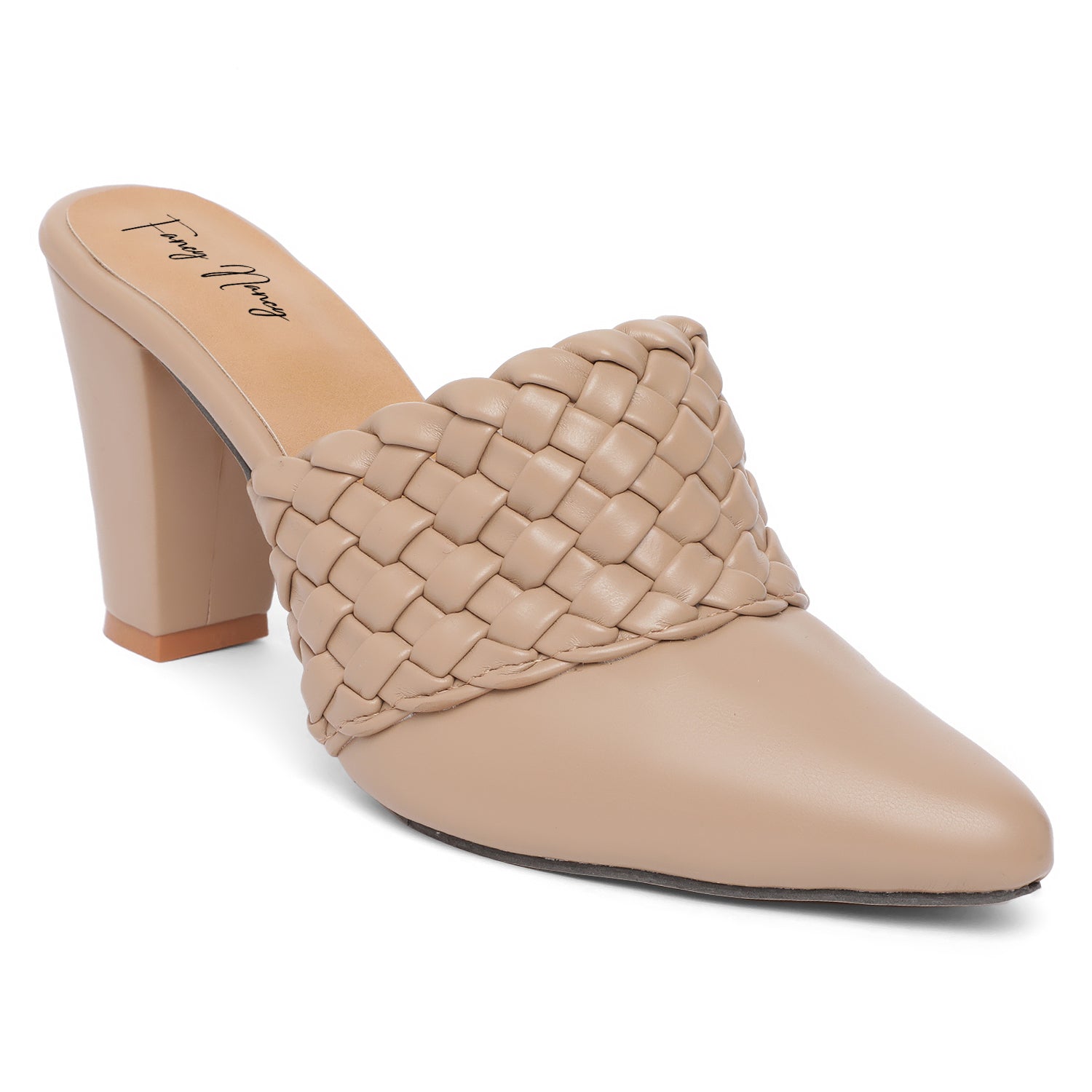 Weaved Mule Sandals - Beige