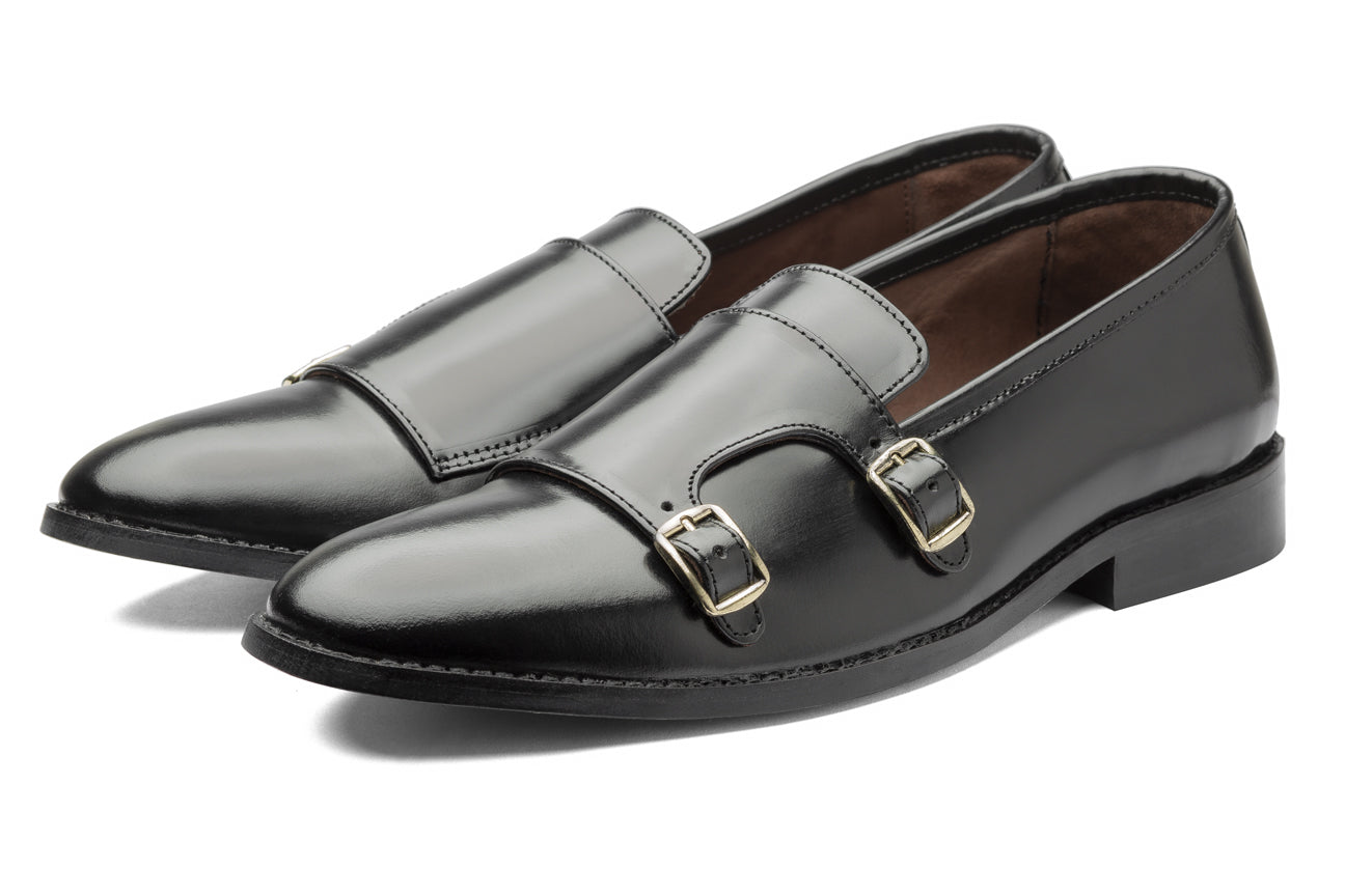 Jacob Monk Straps - Black - Dapperfeet