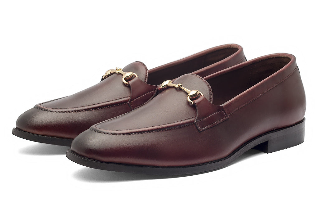 Charma Buckle Loafers – Cherry - Dapperfeet