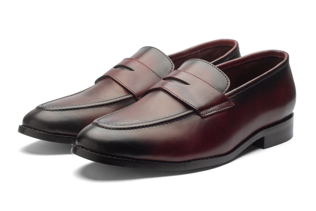 Penny Loafers - Cherry - Dapperfeet