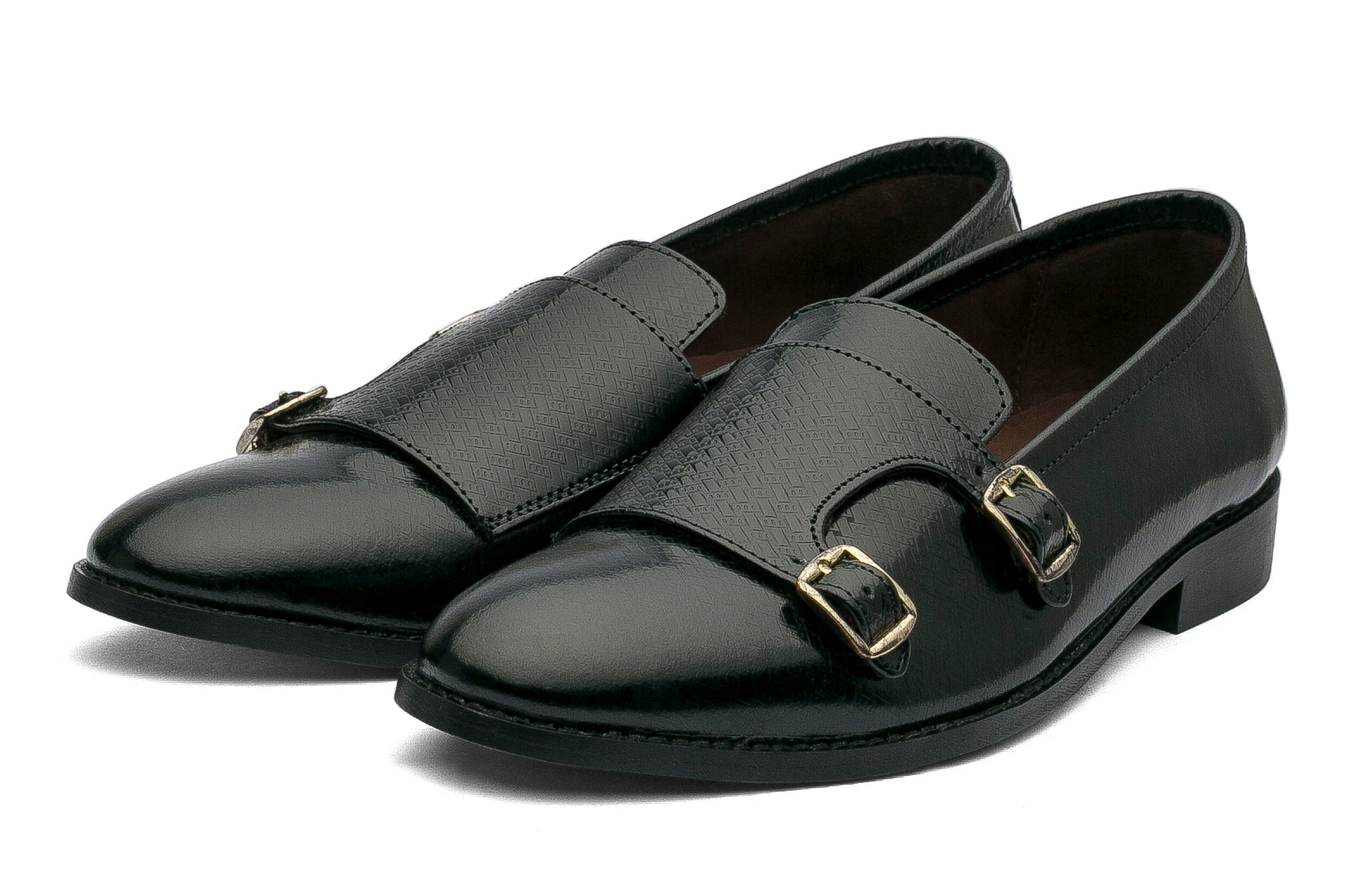 Jacob Monk Straps Printed - Black - Dapperfeet