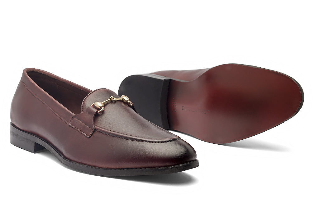 Charma Buckle Loafers – Cherry - Dapperfeet