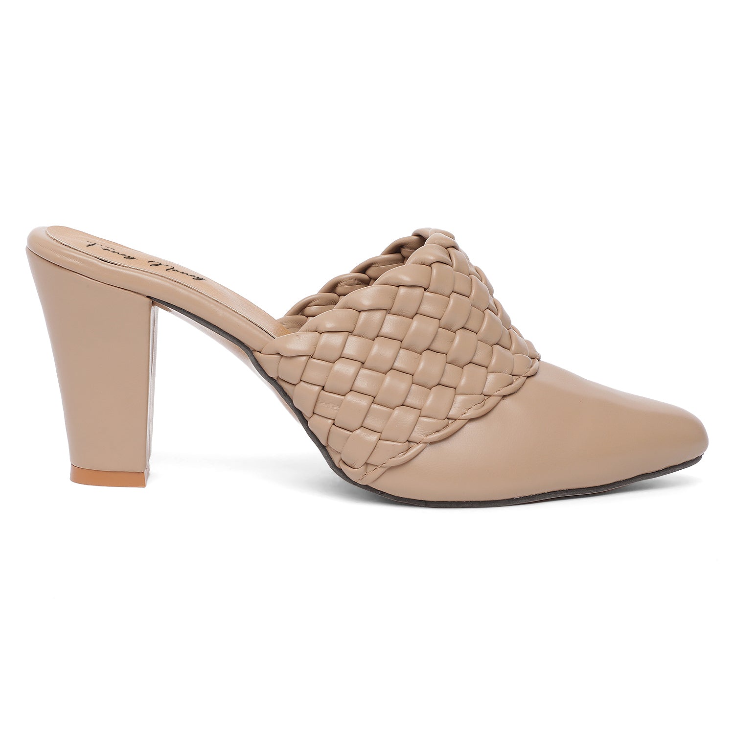 Weaved Mule Sandals - Beige