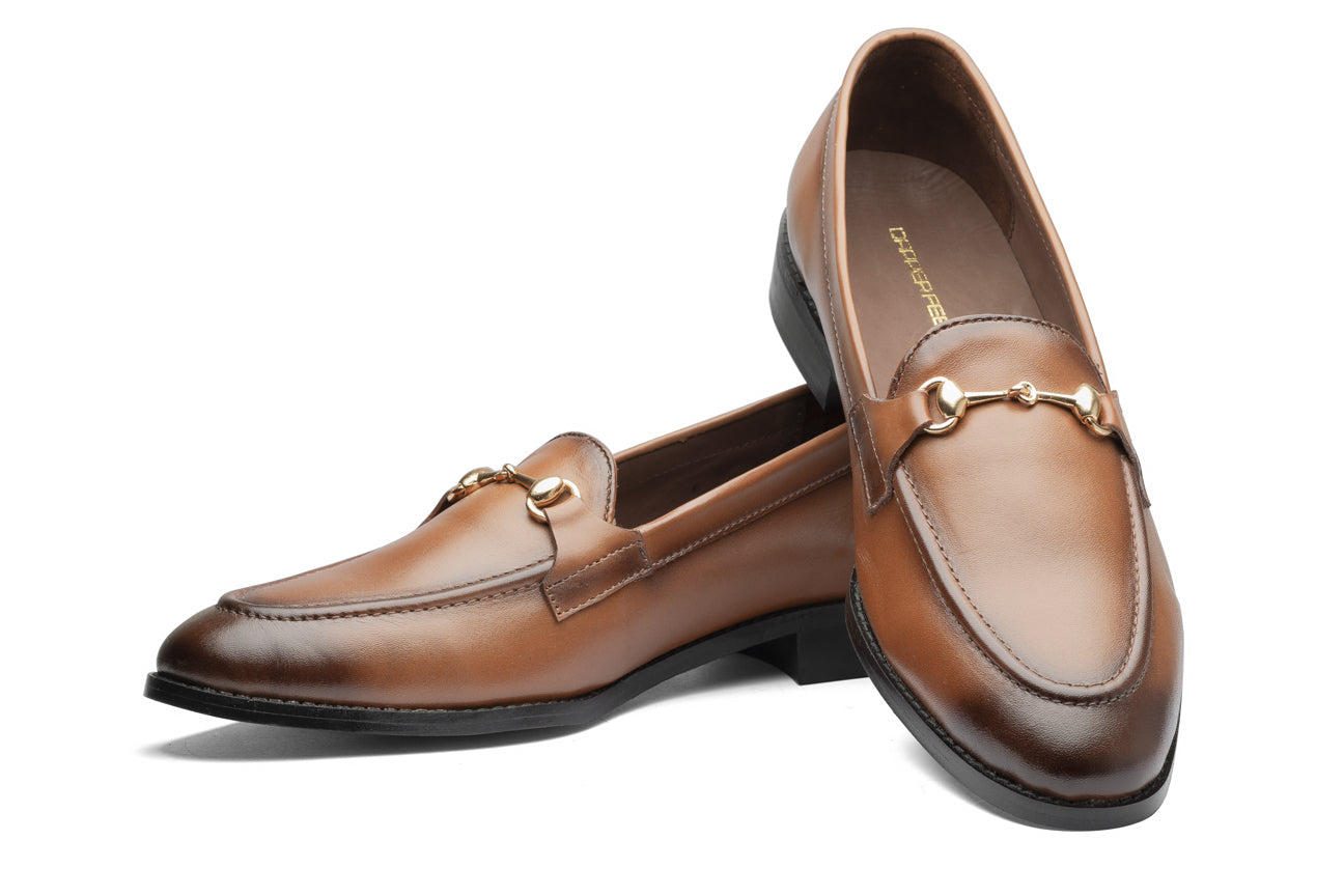 Charma Buckle Loafers - Tan - Dapperfeet