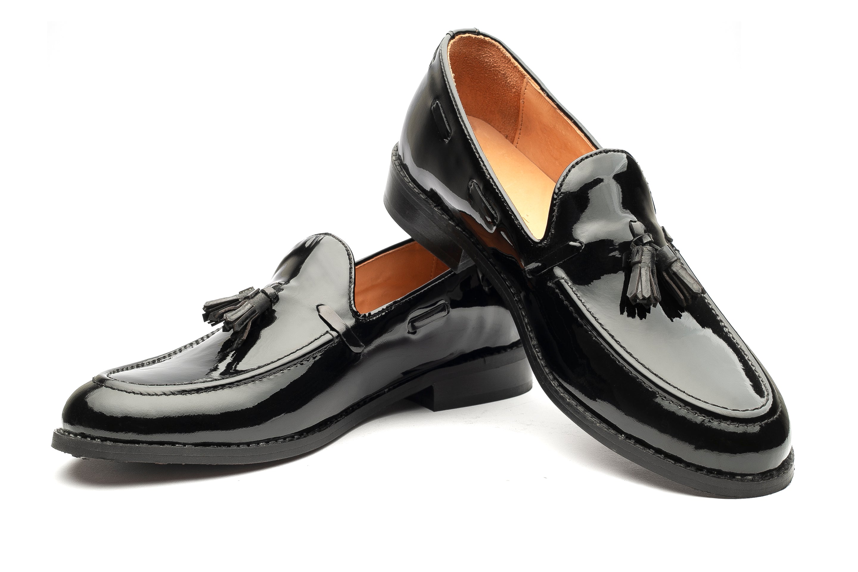 Kash Tassel Loafers - Black Patent - Dapperfeet
